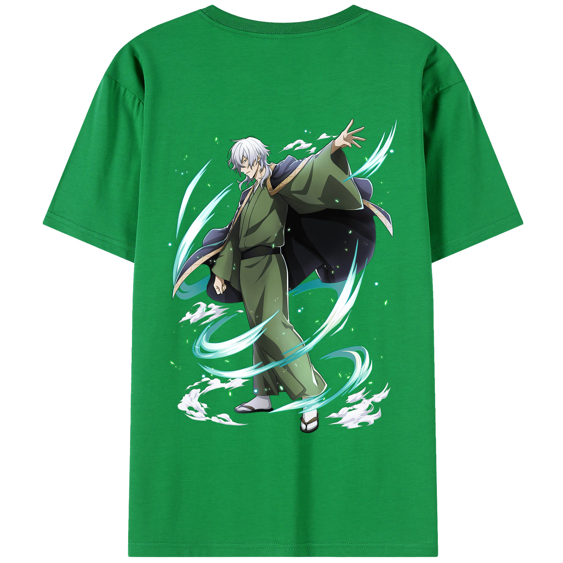 （画像用） 文豪ストレイドッグス Bungo Stray Dogs 綿100％ メンズ半袖Tシャツ（バックプリント） 通気性