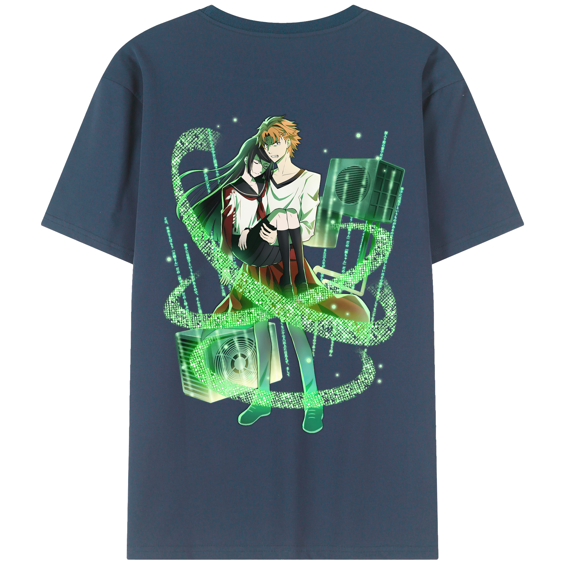 （画像用） 文豪ストレイドッグス Bungo Stray Dogs 綿100％ メンズ半袖Tシャツ（バックプリント） 通気性