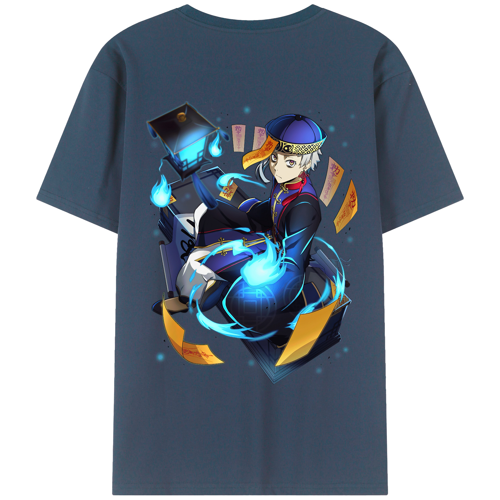 （画像用） 文豪ストレイドッグス Bungo Stray Dogs 綿100％ メンズ半袖Tシャツ（バックプリント） 通気性
