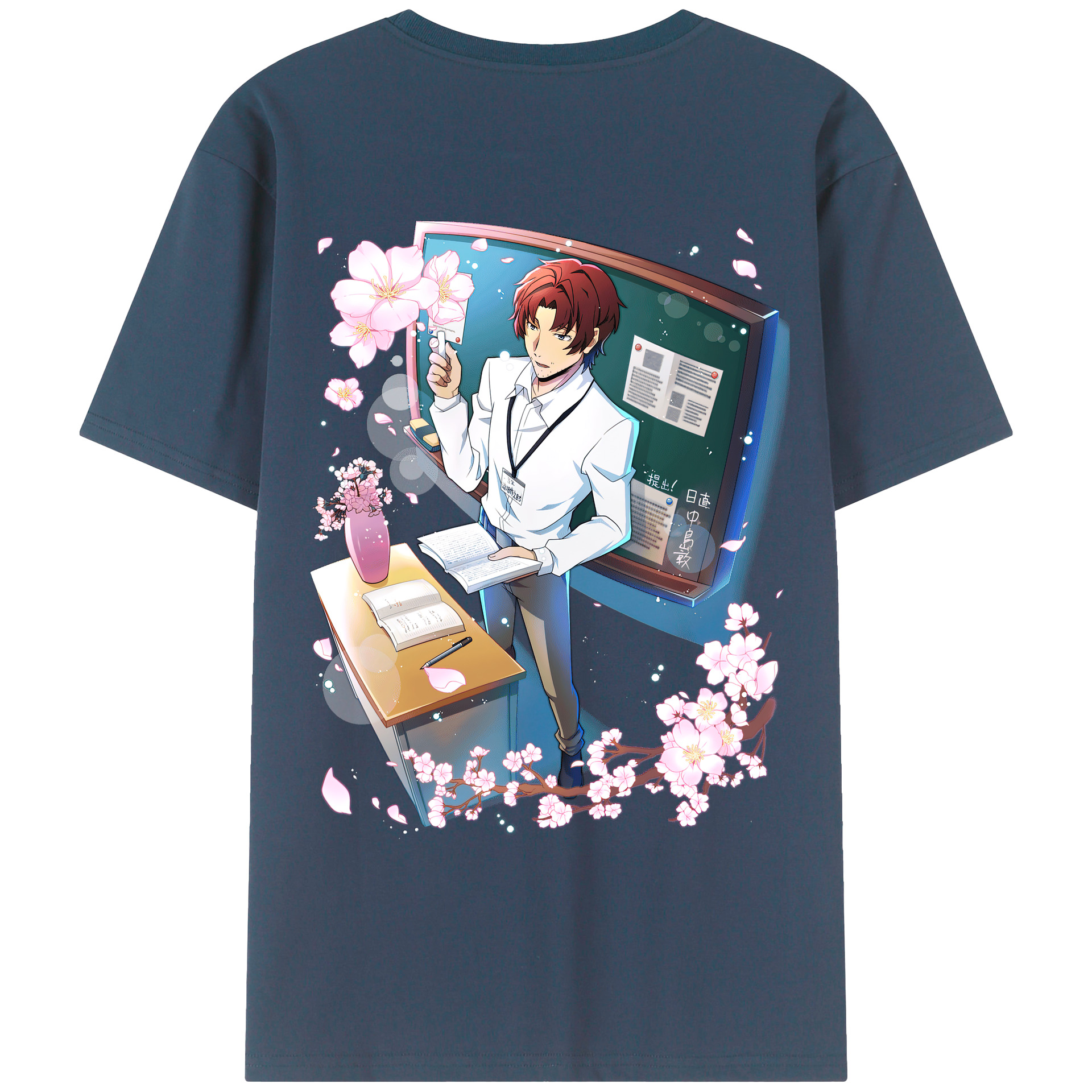 （画像用） 文豪ストレイドッグス Bungo Stray Dogs 綿100％ メンズ半袖Tシャツ（バックプリント） 通気性