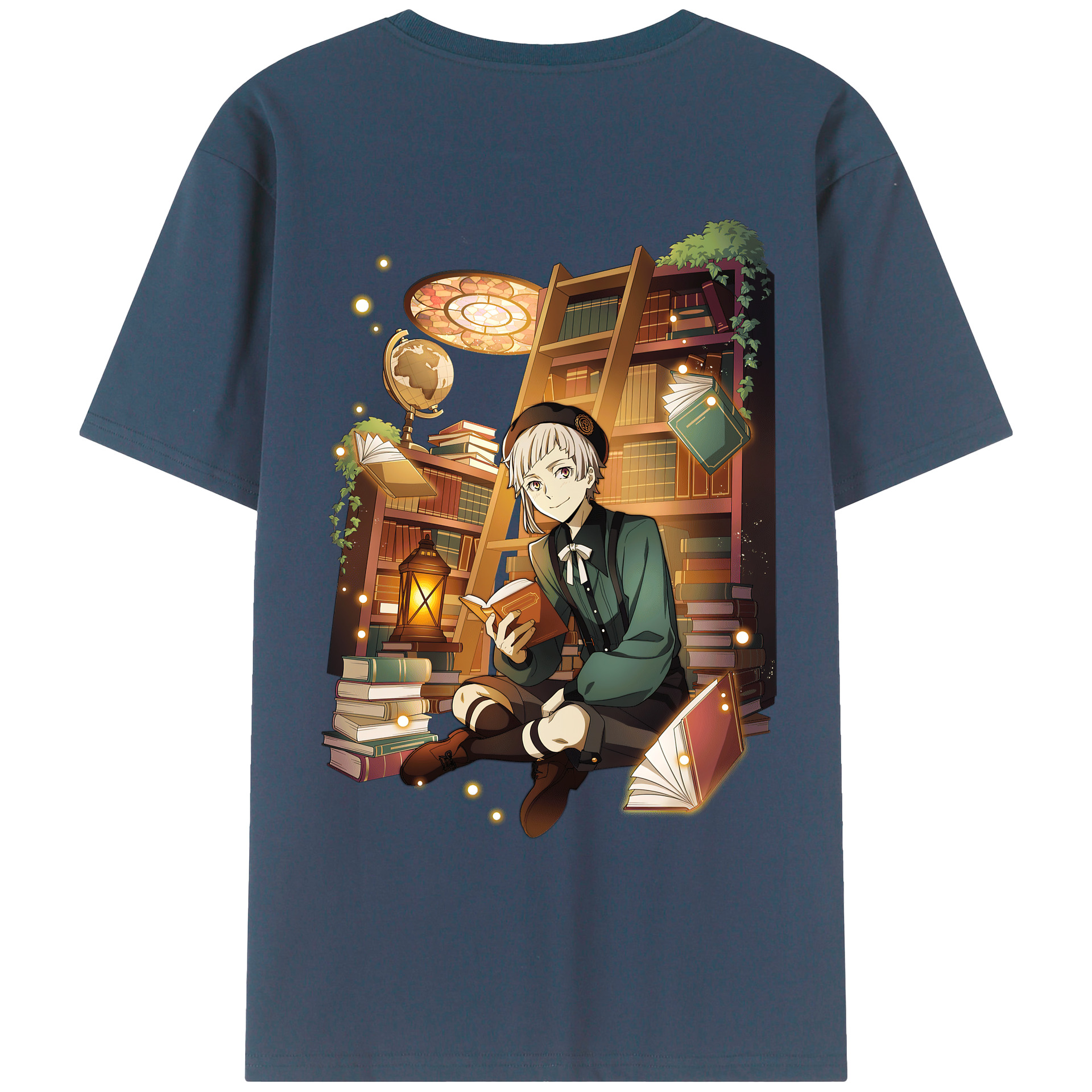 （画像用） 文豪ストレイドッグス Bungo Stray Dogs 綿100％ メンズ半袖Tシャツ（バックプリント） 通気性