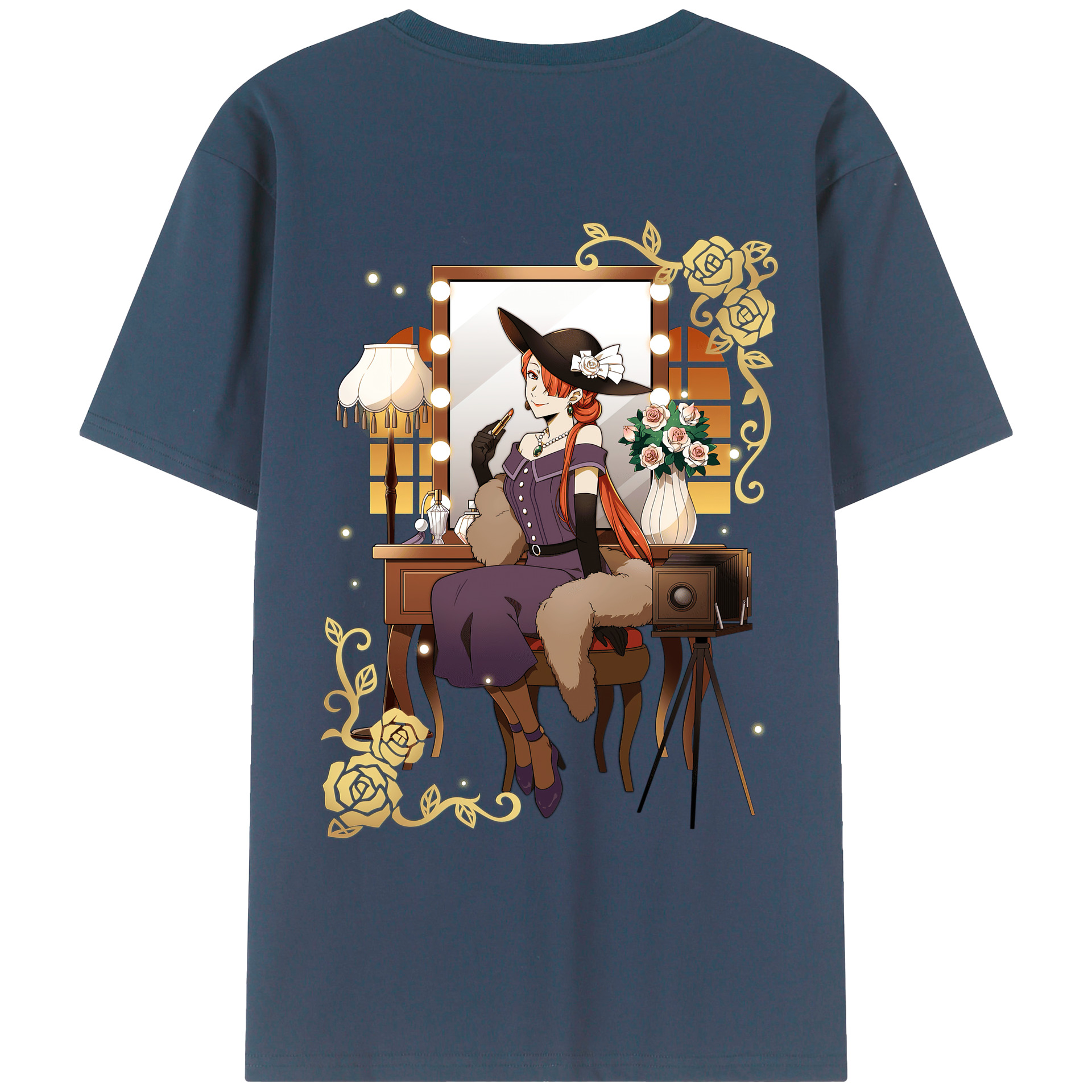 （画像用） 文豪ストレイドッグス Bungo Stray Dogs 綿100％ メンズ半袖Tシャツ（バックプリント） 通気性