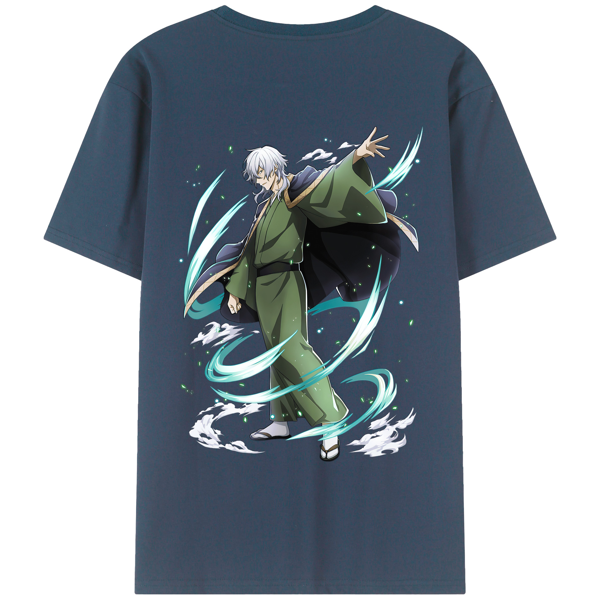 （画像用） 文豪ストレイドッグス Bungo Stray Dogs 綿100％ メンズ半袖Tシャツ（バックプリント） 通気性