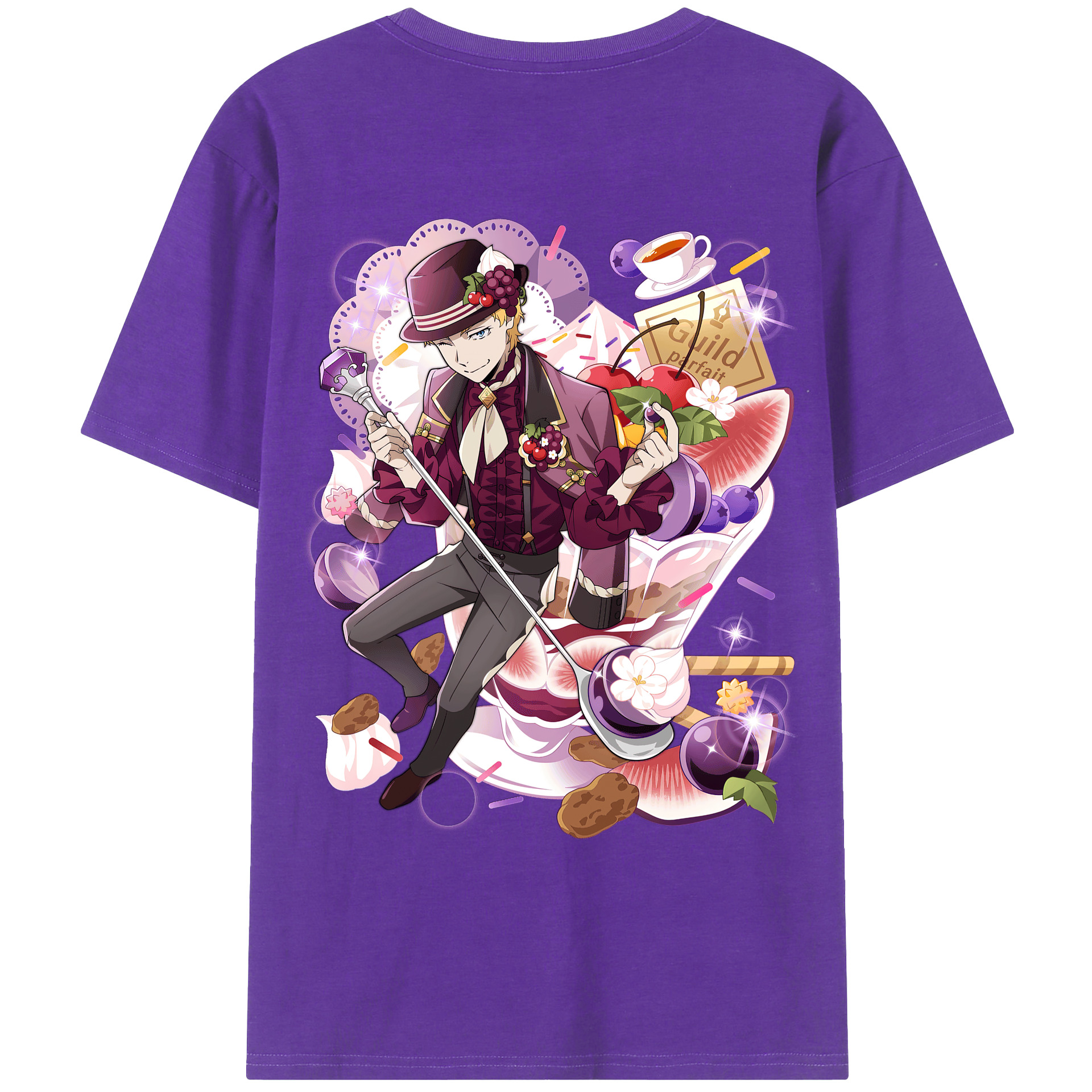 （画像用） 文豪ストレイドッグス Bungo Stray Dogs 綿100％ メンズ半袖Tシャツ（バックプリント） 通気性