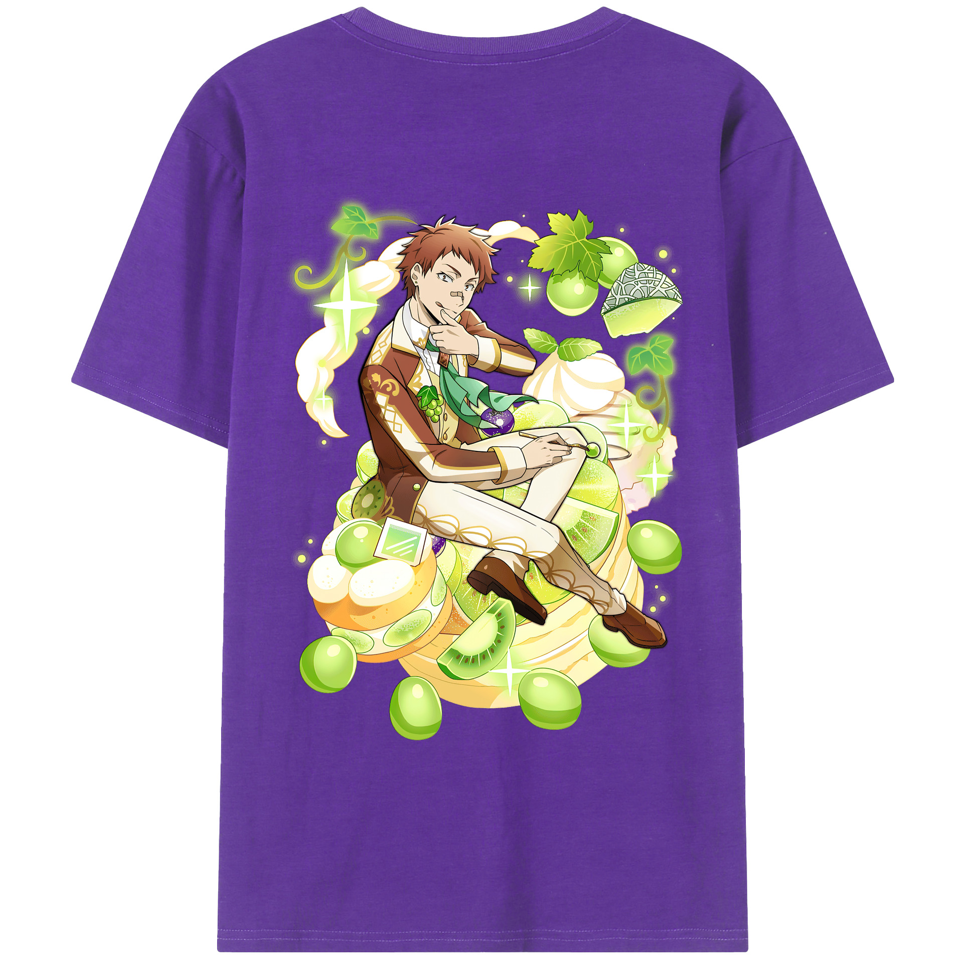 （画像用） 文豪ストレイドッグス Bungo Stray Dogs 綿100％ メンズ半袖Tシャツ（バックプリント） 通気性