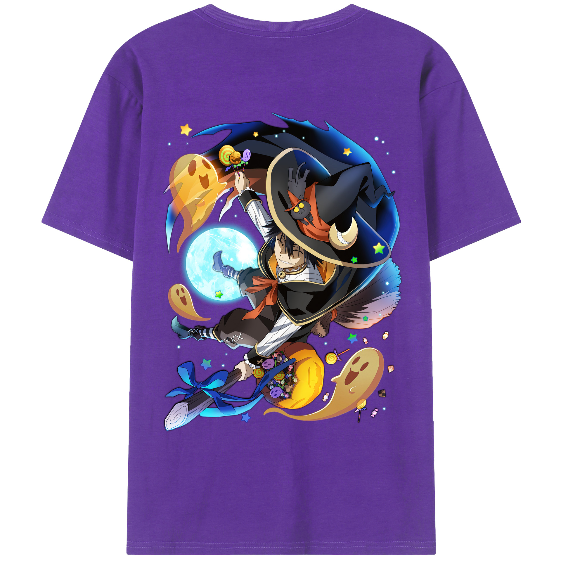 （画像用） 文豪ストレイドッグス Bungo Stray Dogs 綿100％ メンズ半袖Tシャツ（バックプリント） 通気性