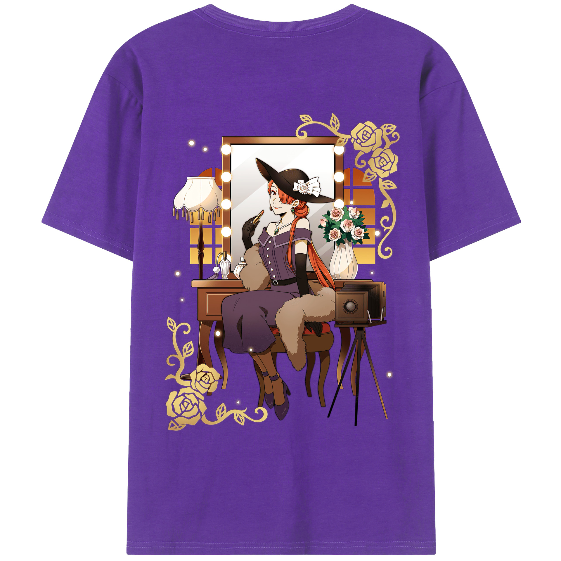 （画像用） 文豪ストレイドッグス Bungo Stray Dogs 綿100％ メンズ半袖Tシャツ（バックプリント） 通気性