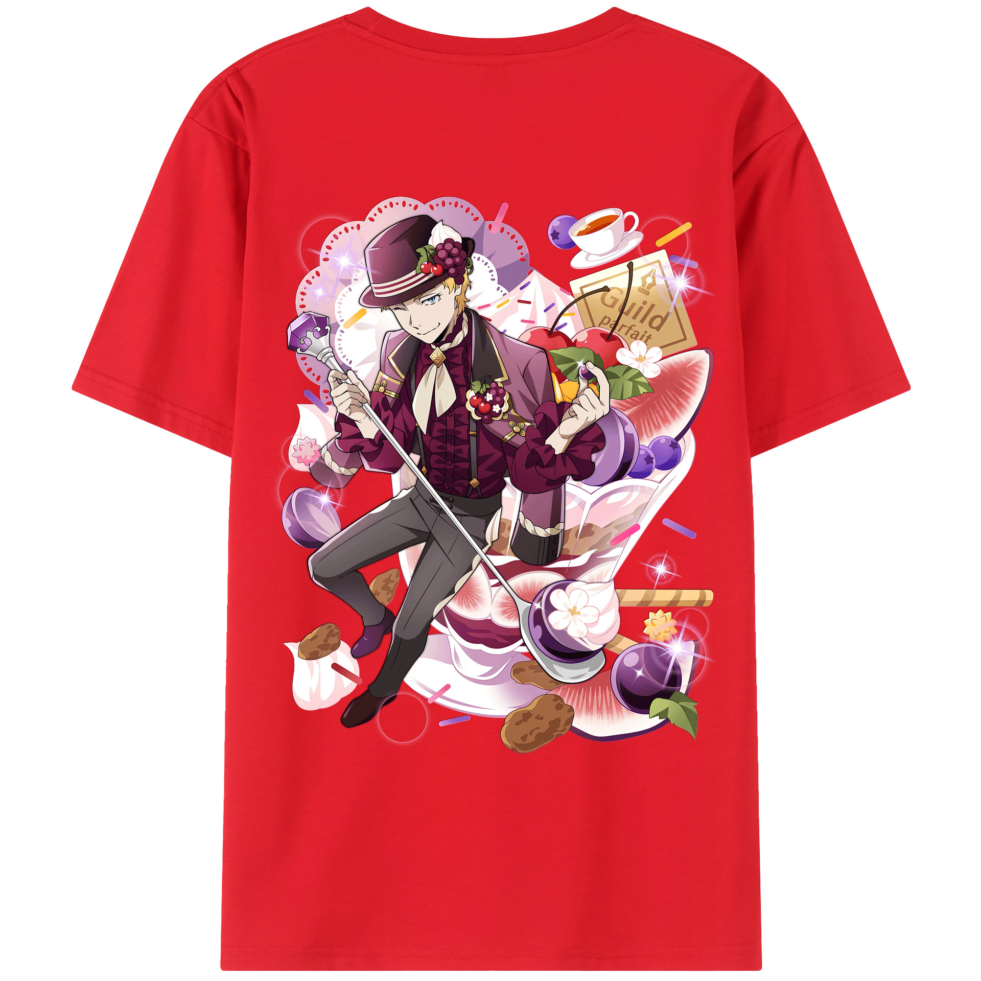 （画像用） 文豪ストレイドッグス Bungo Stray Dogs 綿100％ メンズ半袖Tシャツ（バックプリント） 通気性