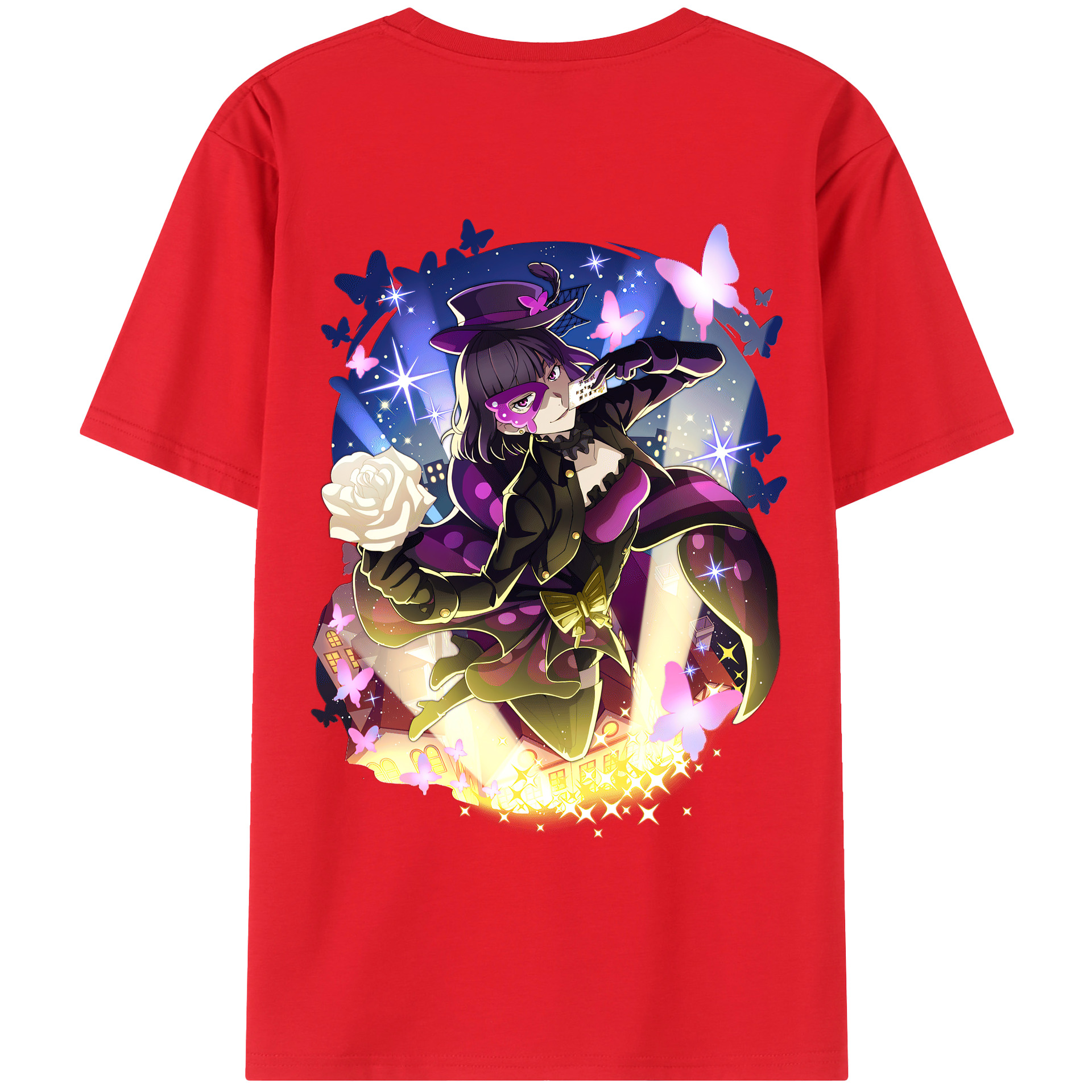 （画像用） 文豪ストレイドッグス Bungo Stray Dogs 綿100％ メンズ半袖Tシャツ（バックプリント） 通気性
