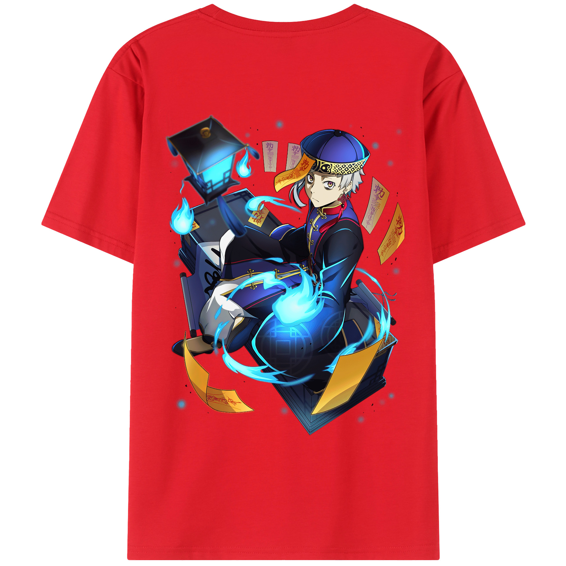（画像用） 文豪ストレイドッグス Bungo Stray Dogs 綿100％ メンズ半袖Tシャツ（バックプリント） 通気性