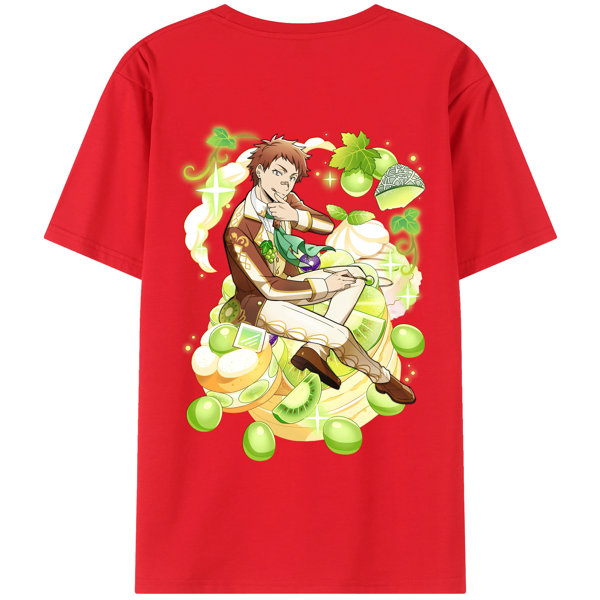 （画像用） 文豪ストレイドッグス Bungo Stray Dogs 綿100％ メンズ半袖Tシャツ（バックプリント） 通気性