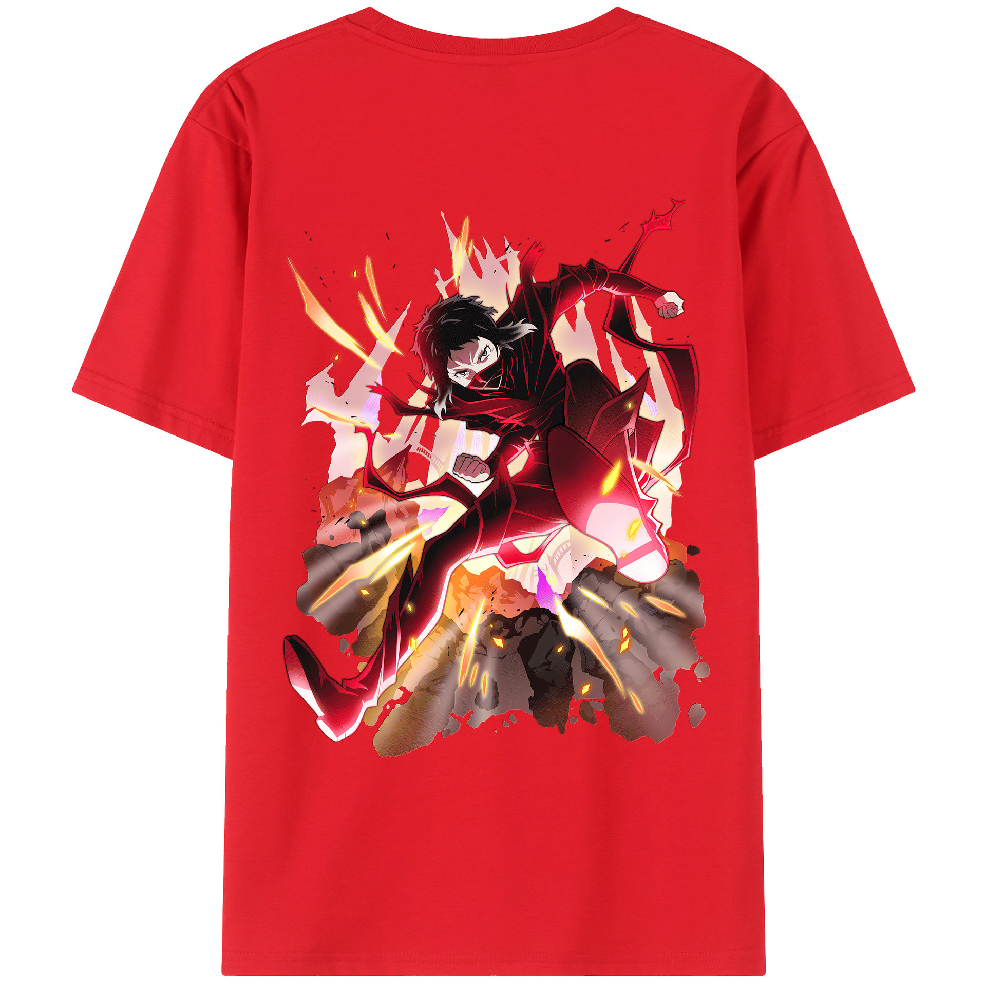 （画像用） 文豪ストレイドッグス Bungo Stray Dogs 綿100％ メンズ半袖Tシャツ（バックプリント） 通気性