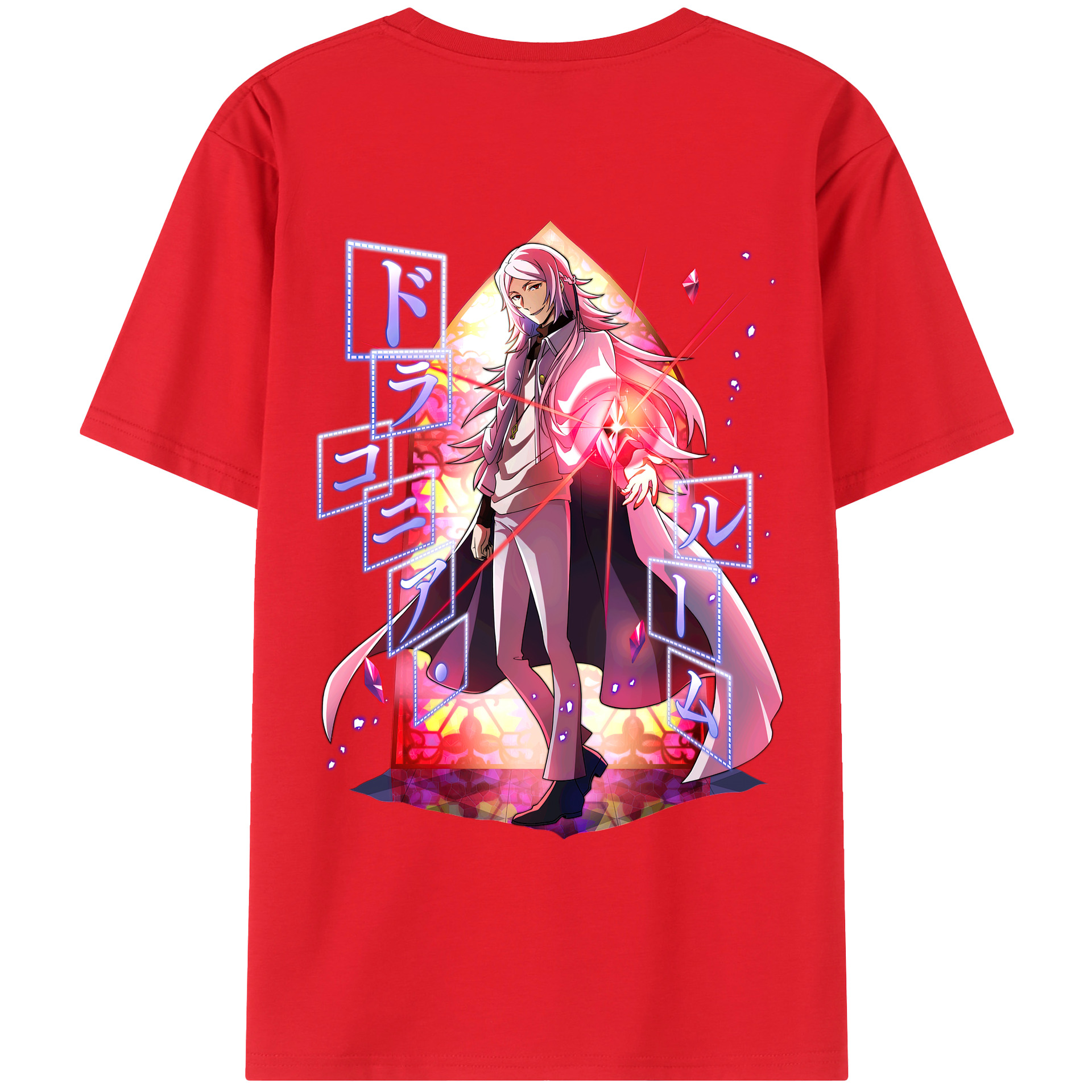 （画像用） 文豪ストレイドッグス Bungo Stray Dogs 綿100％ メンズ半袖Tシャツ（バックプリント） 通気性
