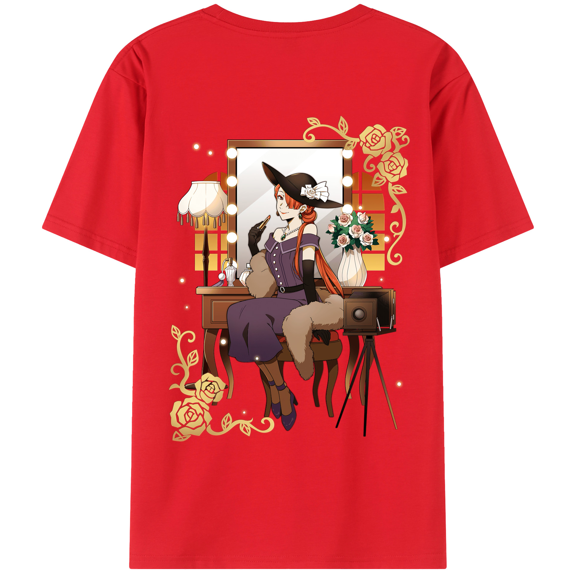 （画像用） 文豪ストレイドッグス Bungo Stray Dogs 綿100％ メンズ半袖Tシャツ（バックプリント） 通気性