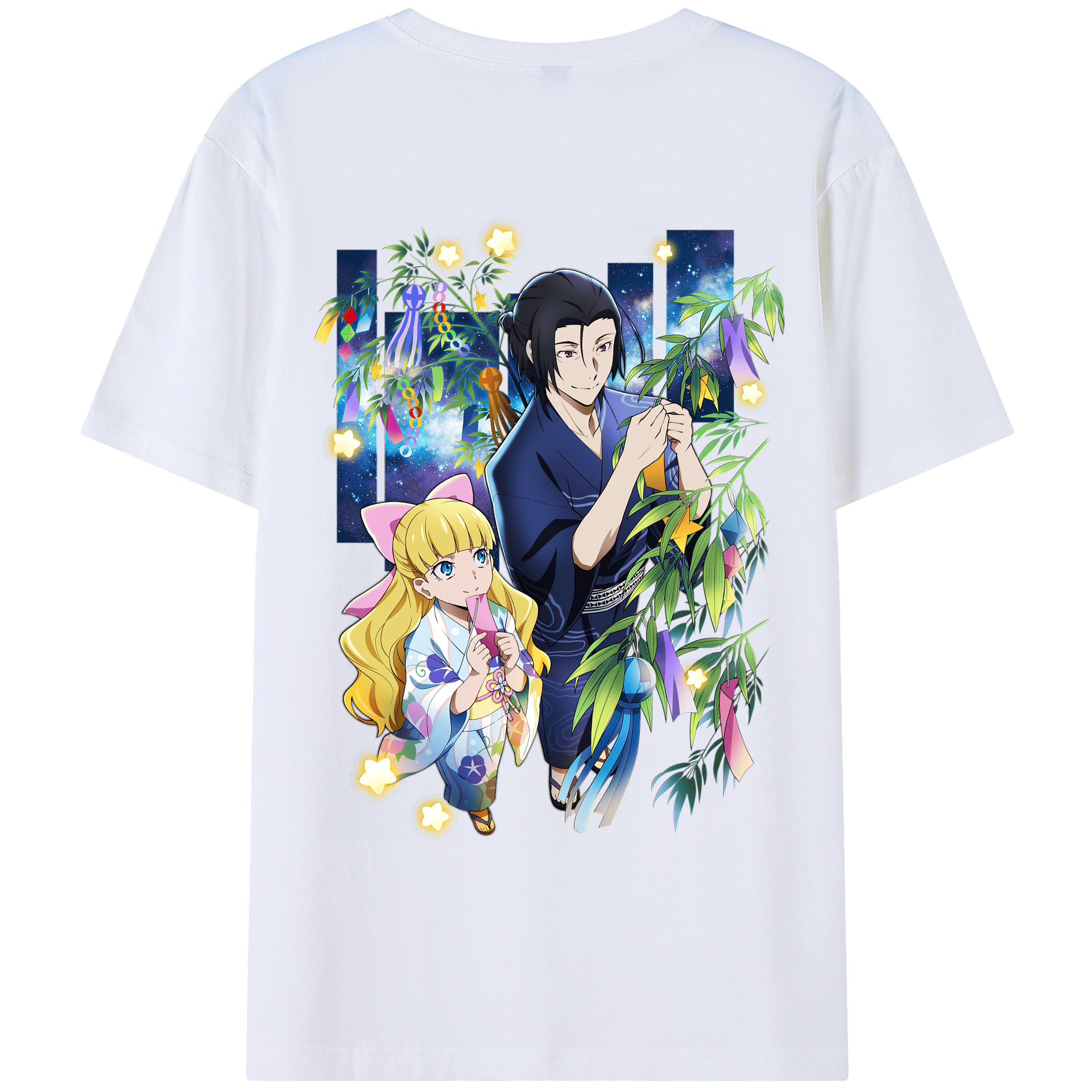 （画像用） 文豪ストレイドッグス Bungo Stray Dogs 綿100％ メンズ半袖Tシャツ（バックプリント） 通気性