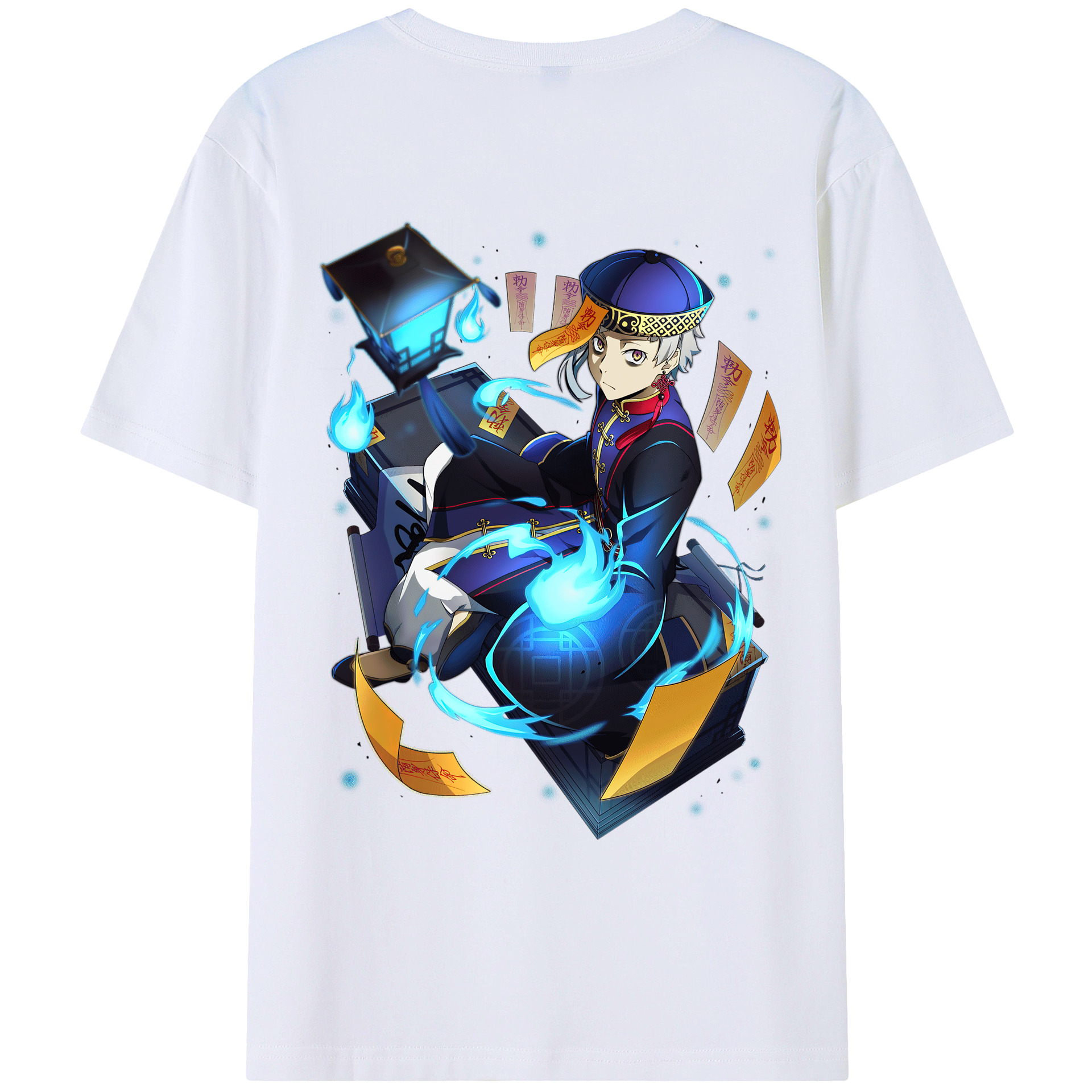 （画像用） 文豪ストレイドッグス Bungo Stray Dogs 綿100％ メンズ半袖Tシャツ（バックプリント） 通気性