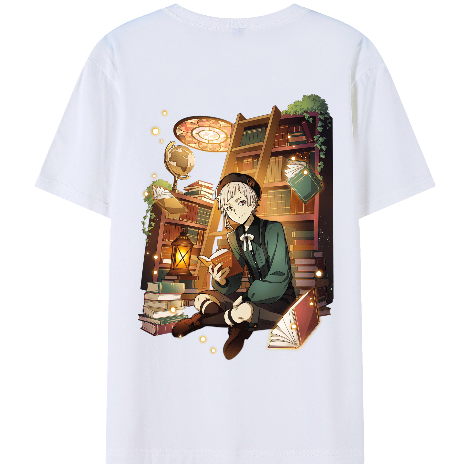 （画像用） 文豪ストレイドッグス Bungo Stray Dogs 綿100％ メンズ半袖Tシャツ（バックプリント） 通気性