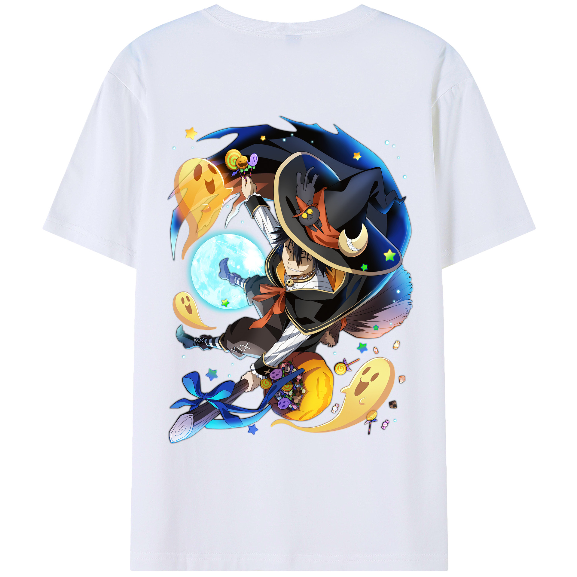 （画像用） 文豪ストレイドッグス Bungo Stray Dogs 綿100％ メンズ半袖Tシャツ（バックプリント） 通気性