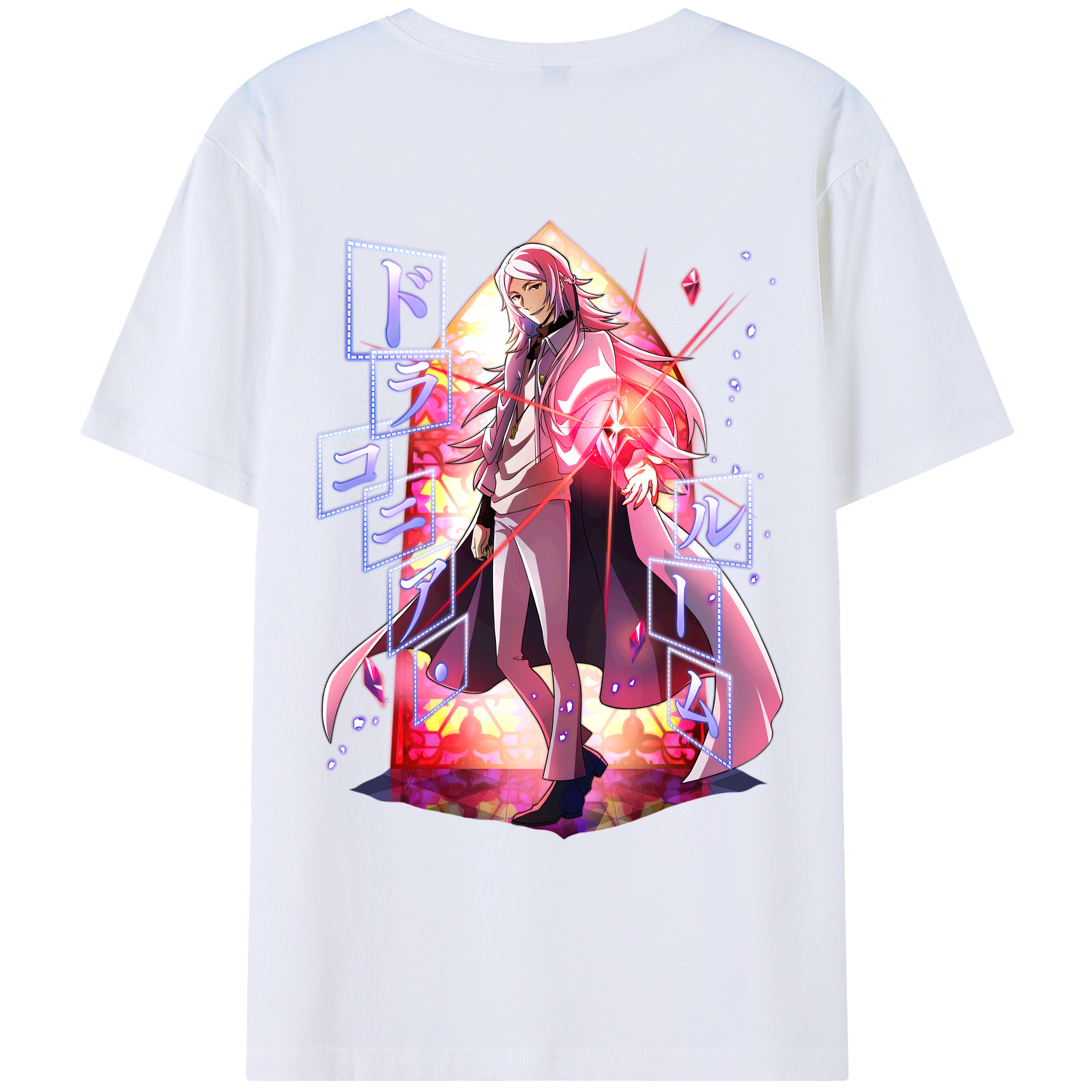 （画像用） 文豪ストレイドッグス Bungo Stray Dogs 綿100％ メンズ半袖Tシャツ（バックプリント） 通気性