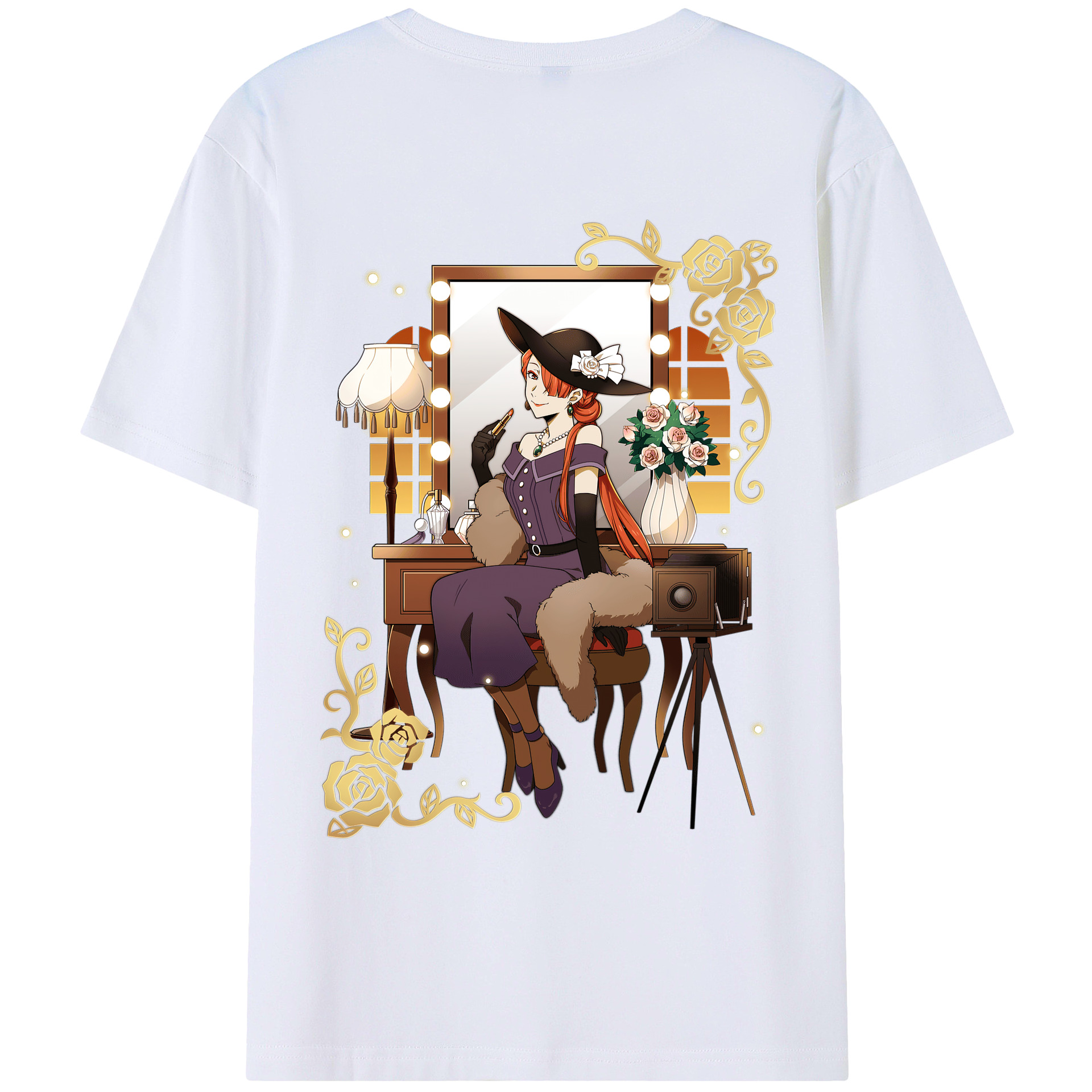 （画像用） 文豪ストレイドッグス Bungo Stray Dogs 綿100％ メンズ半袖Tシャツ（バックプリント） 通気性
