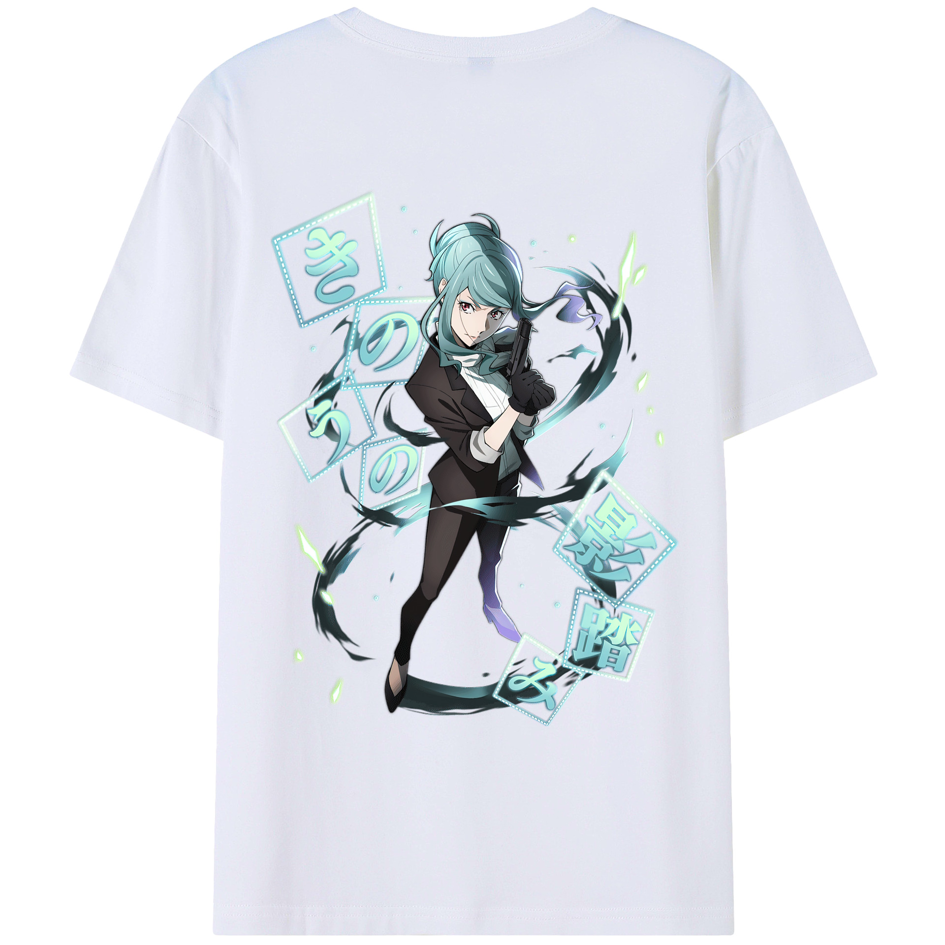 （画像用） 文豪ストレイドッグス Bungo Stray Dogs 綿100％ メンズ半袖Tシャツ（バックプリント） 通気性