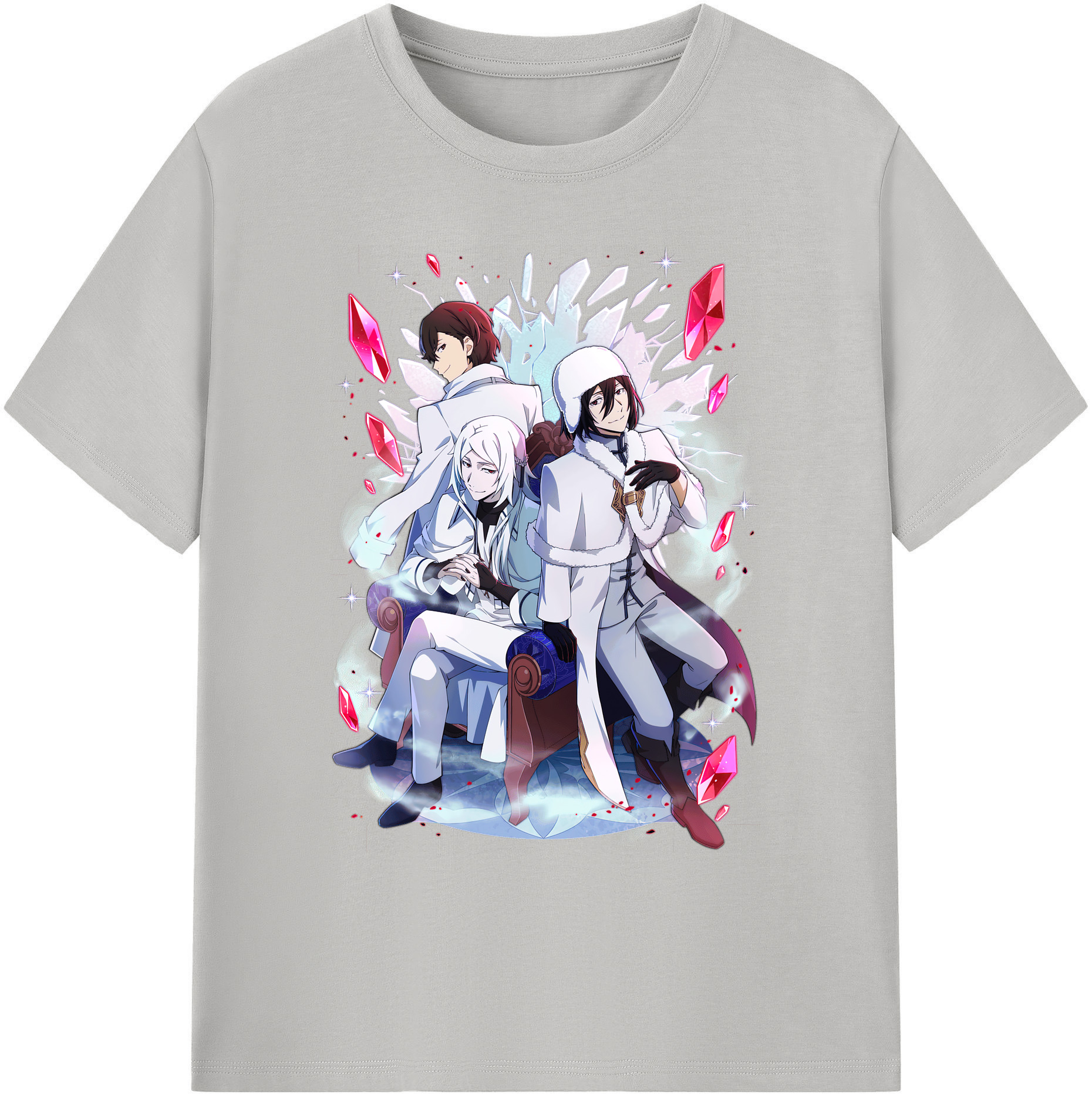 （画像用） 文豪ストレイドッグス Bungo Stray Dogs 綿100％ メンズ半袖Tシャツ｜肌触りやわらか＆通気性
