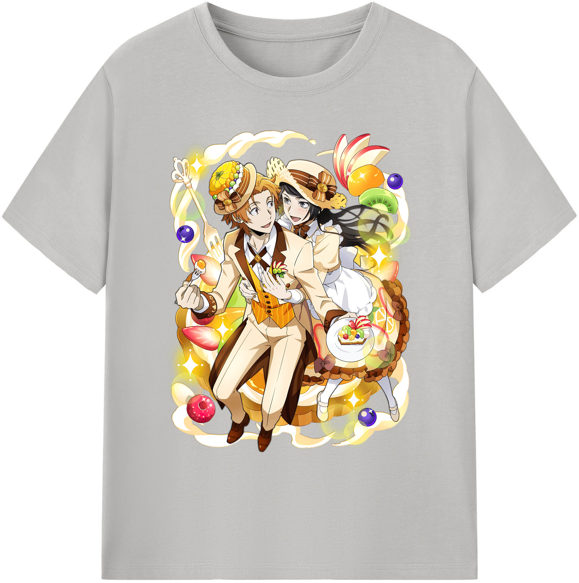 （画像用） 文豪ストレイドッグス Bungo Stray Dogs 綿100％ メンズ半袖Tシャツ｜肌触りやわらか＆通気性