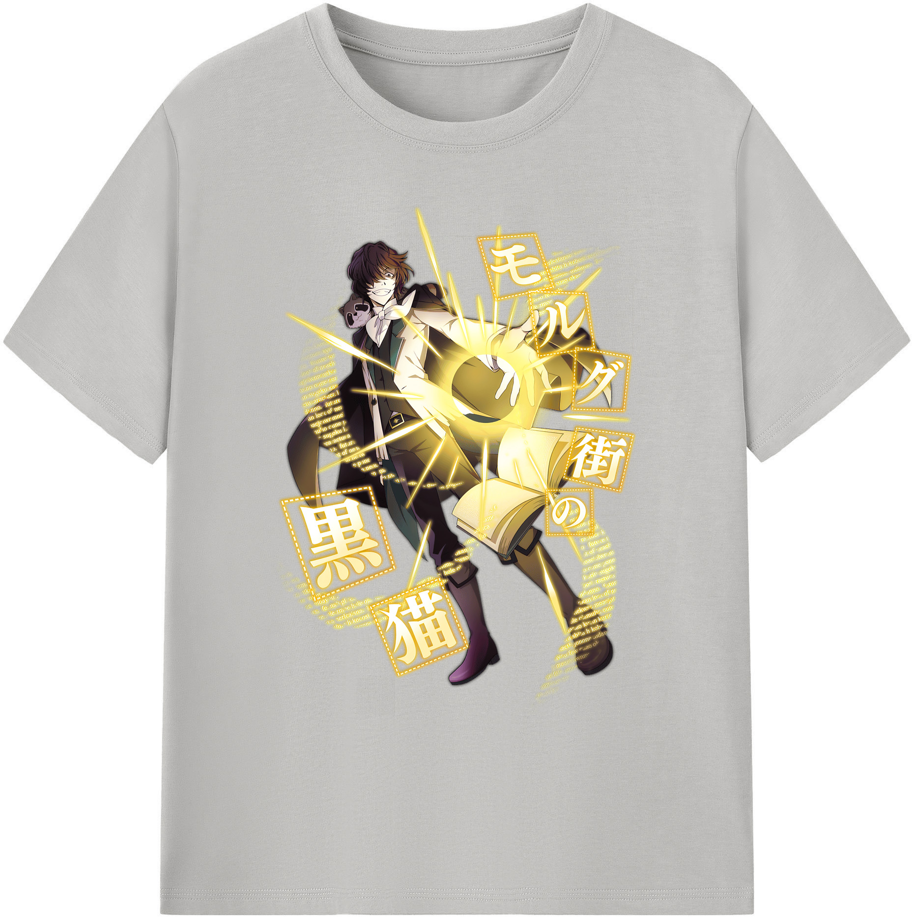 （画像用） 文豪ストレイドッグス Bungo Stray Dogs 綿100％ メンズ半袖Tシャツ｜肌触りやわらか＆通気性