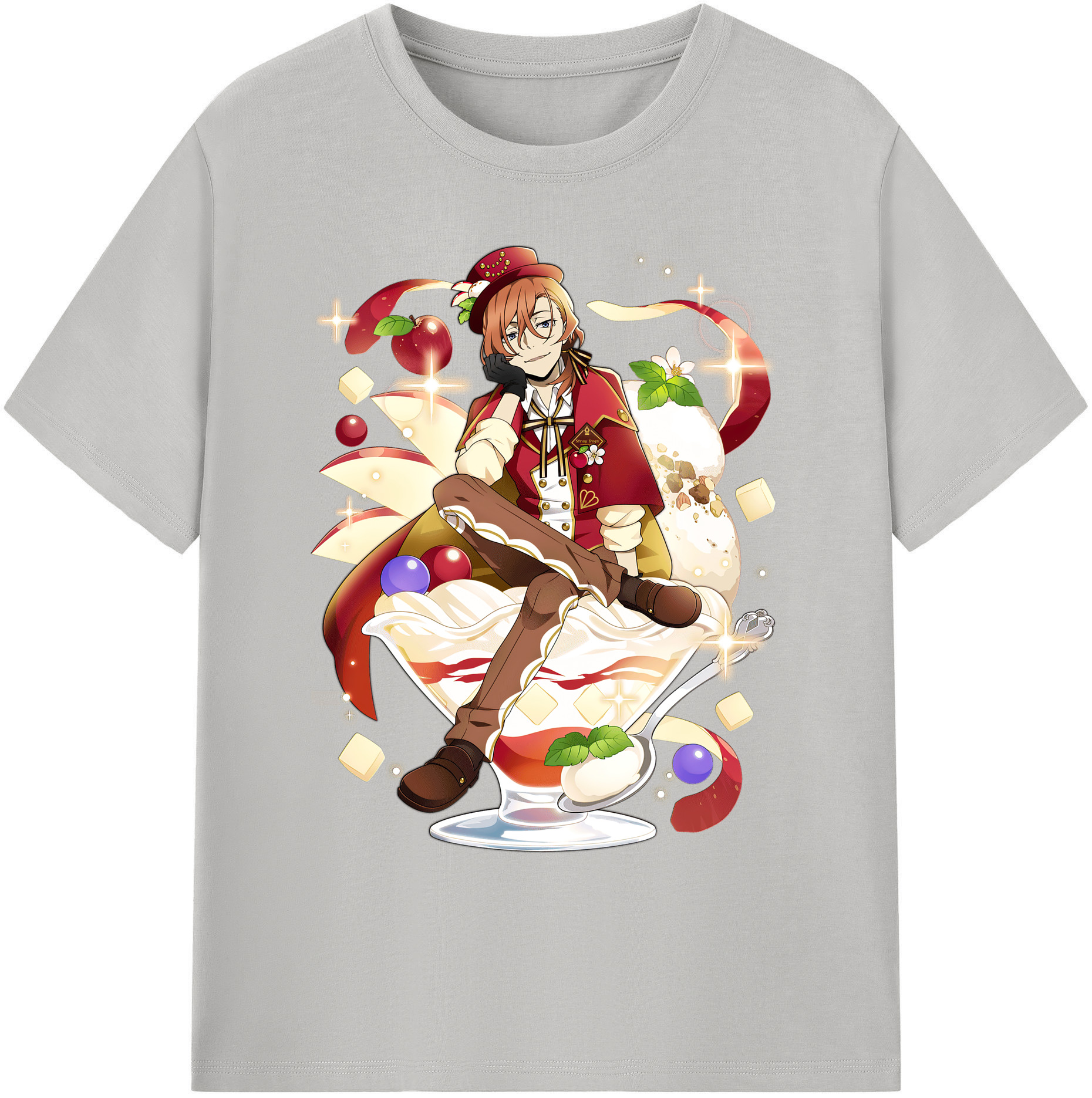 （画像用） 文豪ストレイドッグス Bungo Stray Dogs 綿100％ メンズ半袖Tシャツ｜肌触りやわらか＆通気性