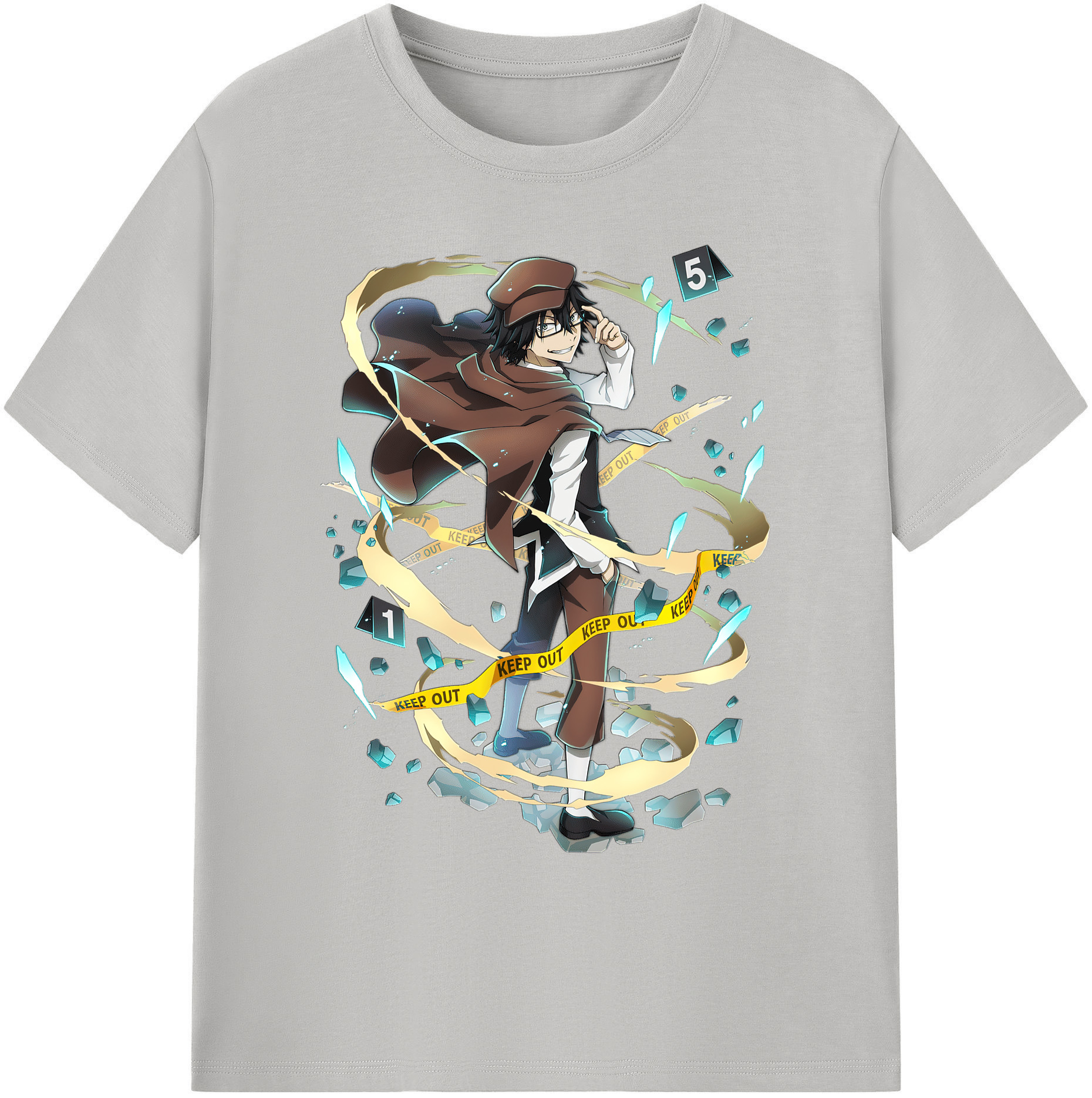 （画像用） 文豪ストレイドッグス Bungo Stray Dogs 綿100％ メンズ半袖Tシャツ｜肌触りやわらか＆通気性