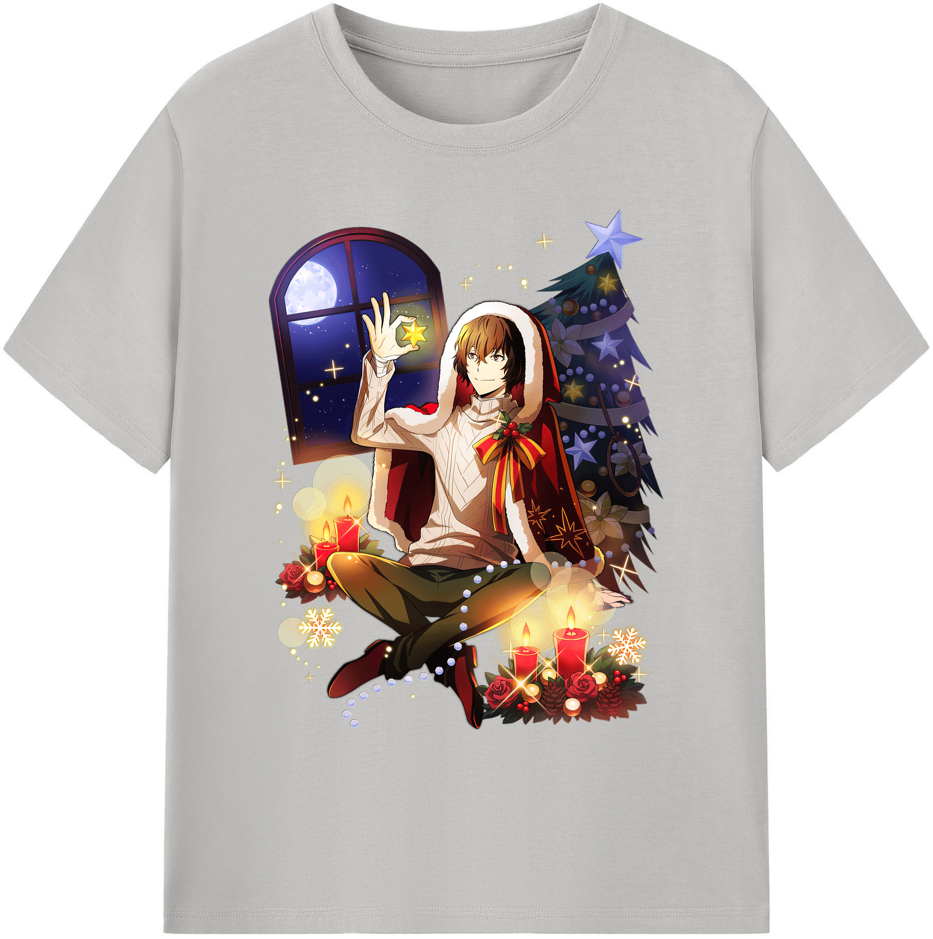 （画像用） 文豪ストレイドッグス Bungo Stray Dogs 綿100％ メンズ半袖Tシャツ｜肌触りやわらか＆通気性