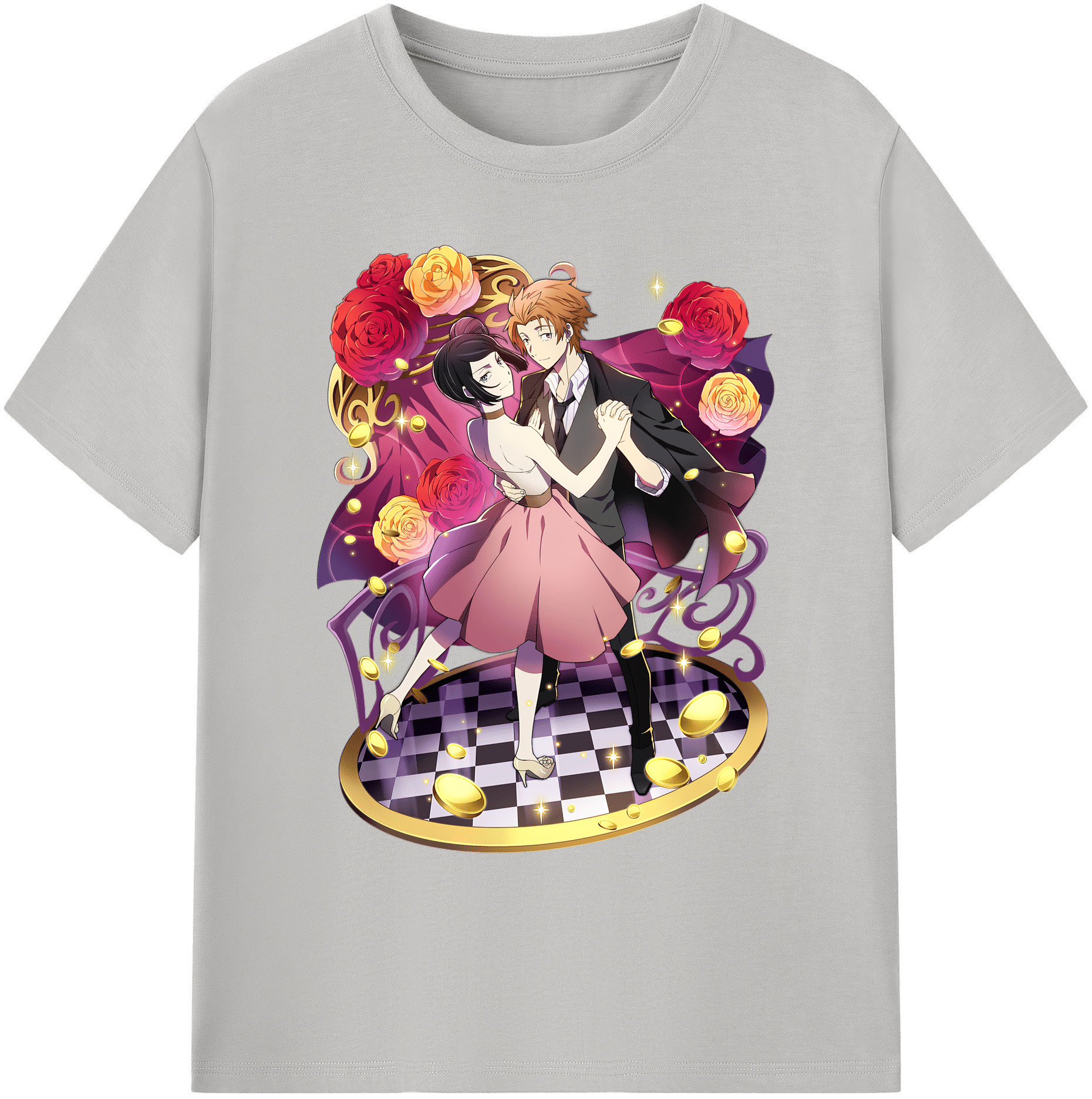 （画像用） 文豪ストレイドッグス Bungo Stray Dogs 綿100％ メンズ半袖Tシャツ｜肌触りやわらか＆通気性