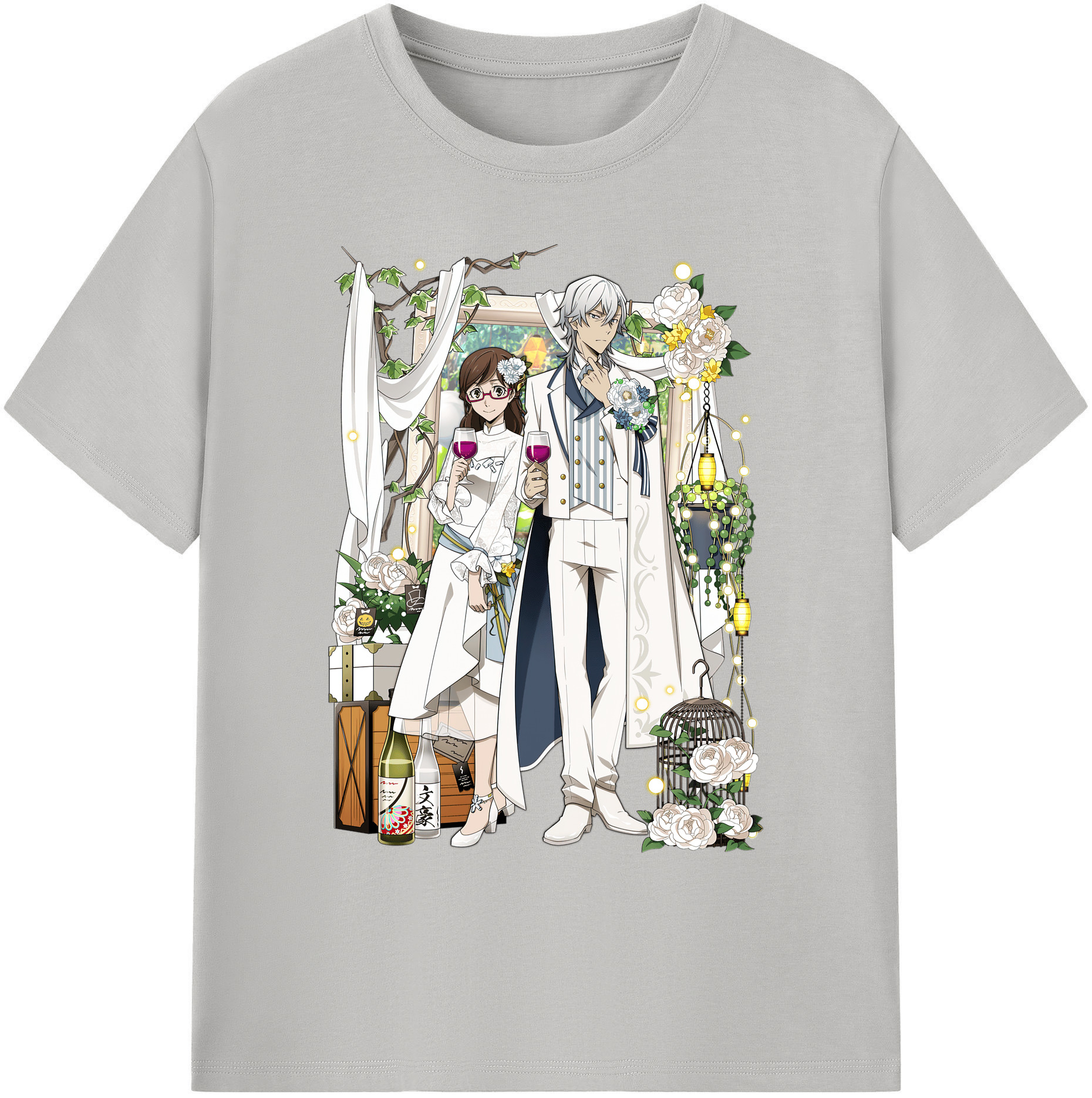 （画像用） 文豪ストレイドッグス Bungo Stray Dogs 綿100％ メンズ半袖Tシャツ｜肌触りやわらか＆通気性