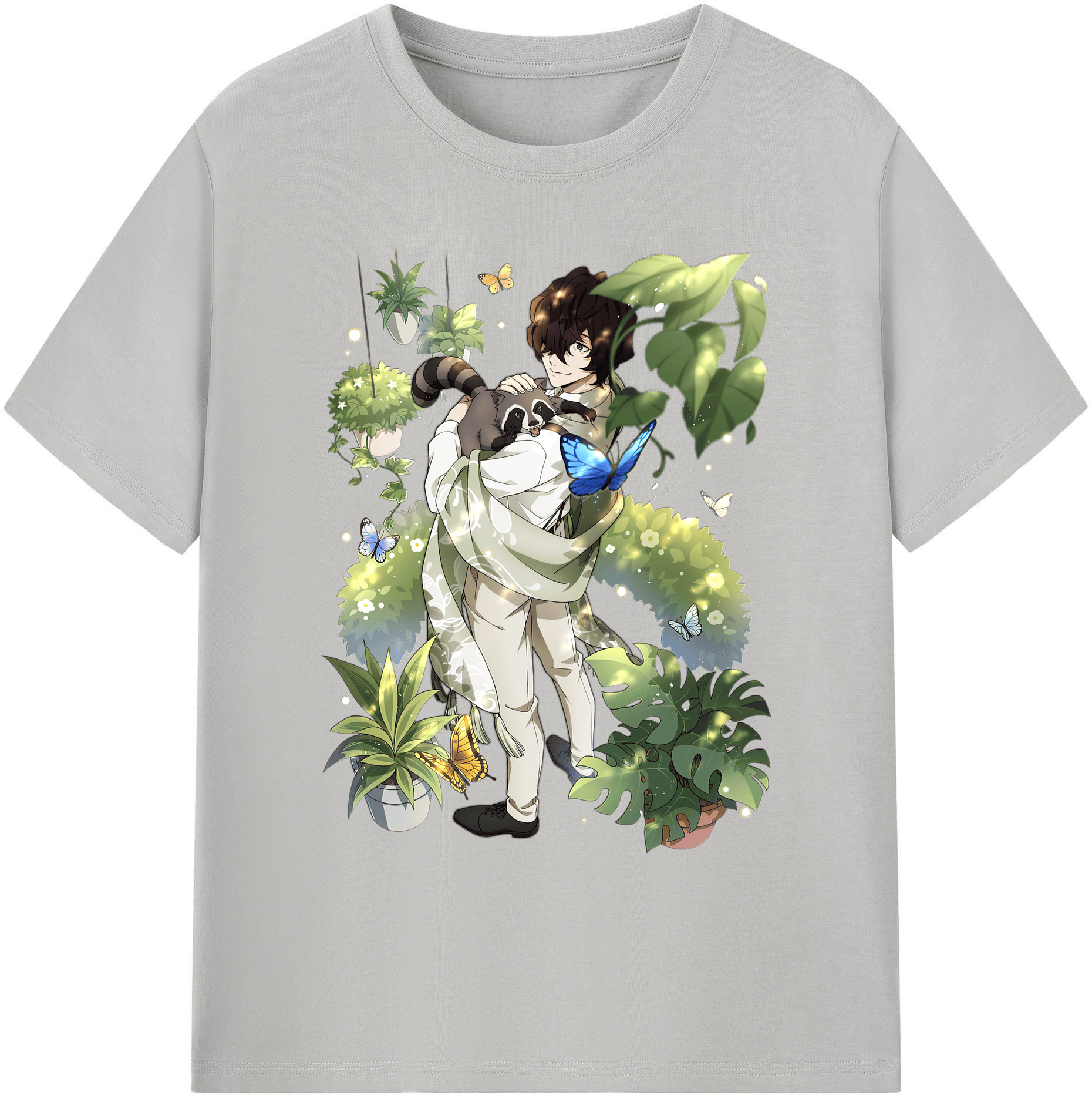 （画像用） 文豪ストレイドッグス Bungo Stray Dogs 綿100％ メンズ半袖Tシャツ｜肌触りやわらか＆通気性