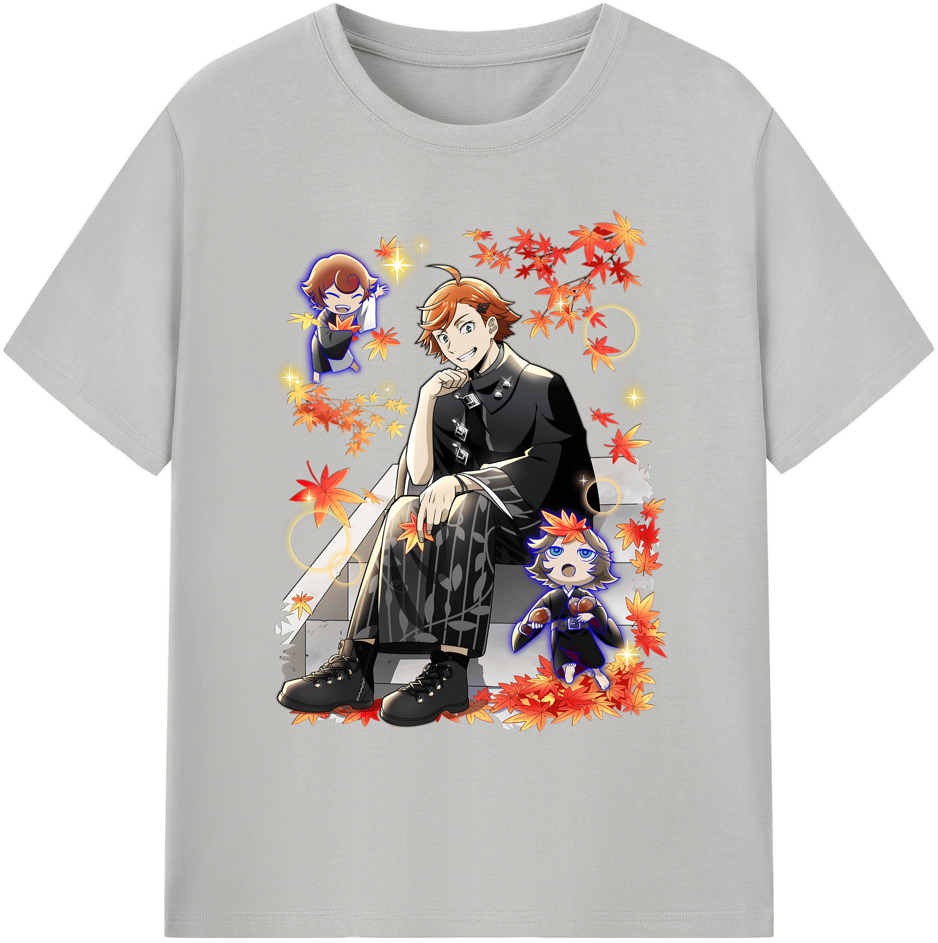 （画像用） 文豪ストレイドッグス Bungo Stray Dogs 綿100％ メンズ半袖Tシャツ｜肌触りやわらか＆通気性