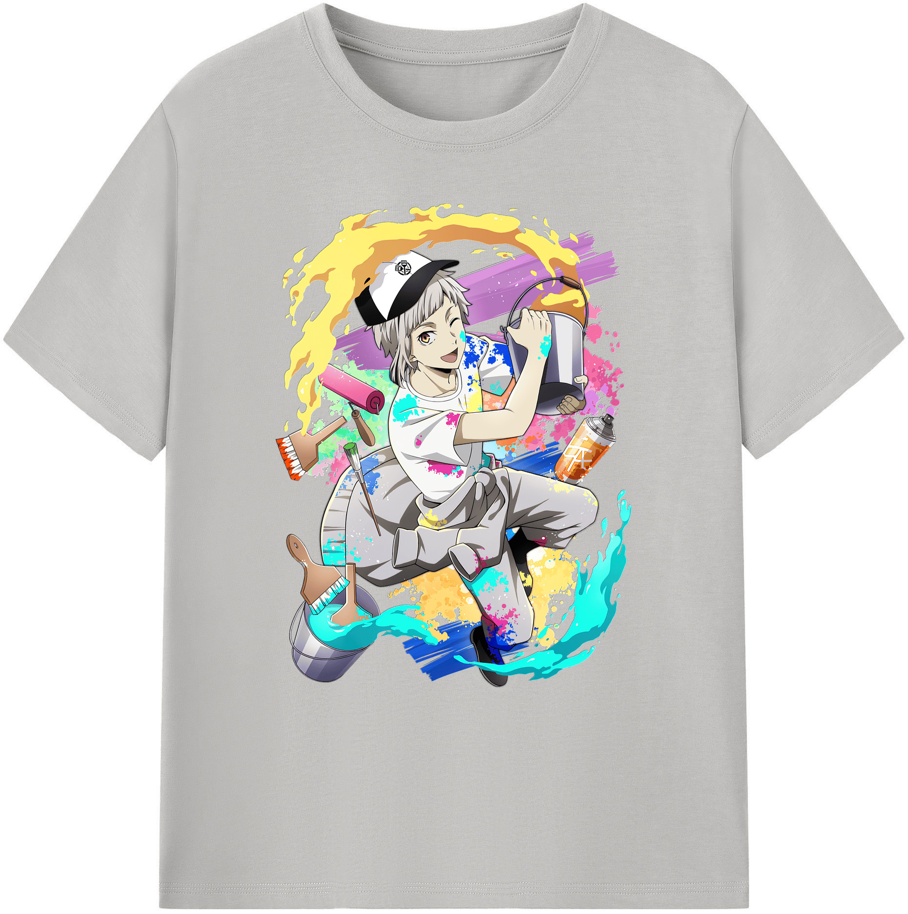 （画像用） 文豪ストレイドッグス Bungo Stray Dogs 綿100％ メンズ半袖Tシャツ｜肌触りやわらか＆通気性