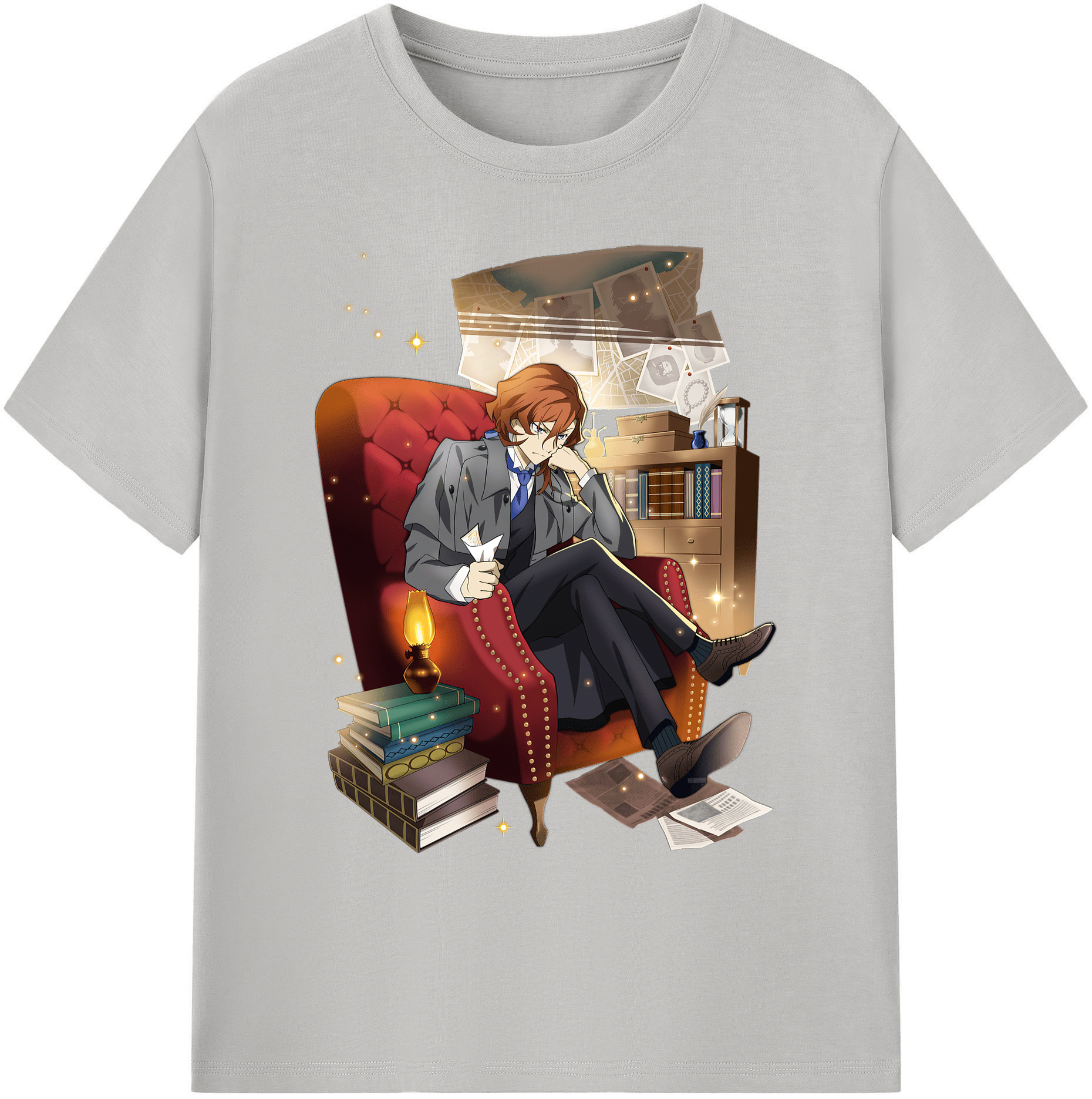 （画像用） 文豪ストレイドッグス Bungo Stray Dogs 綿100％ メンズ半袖Tシャツ｜肌触りやわらか＆通気性