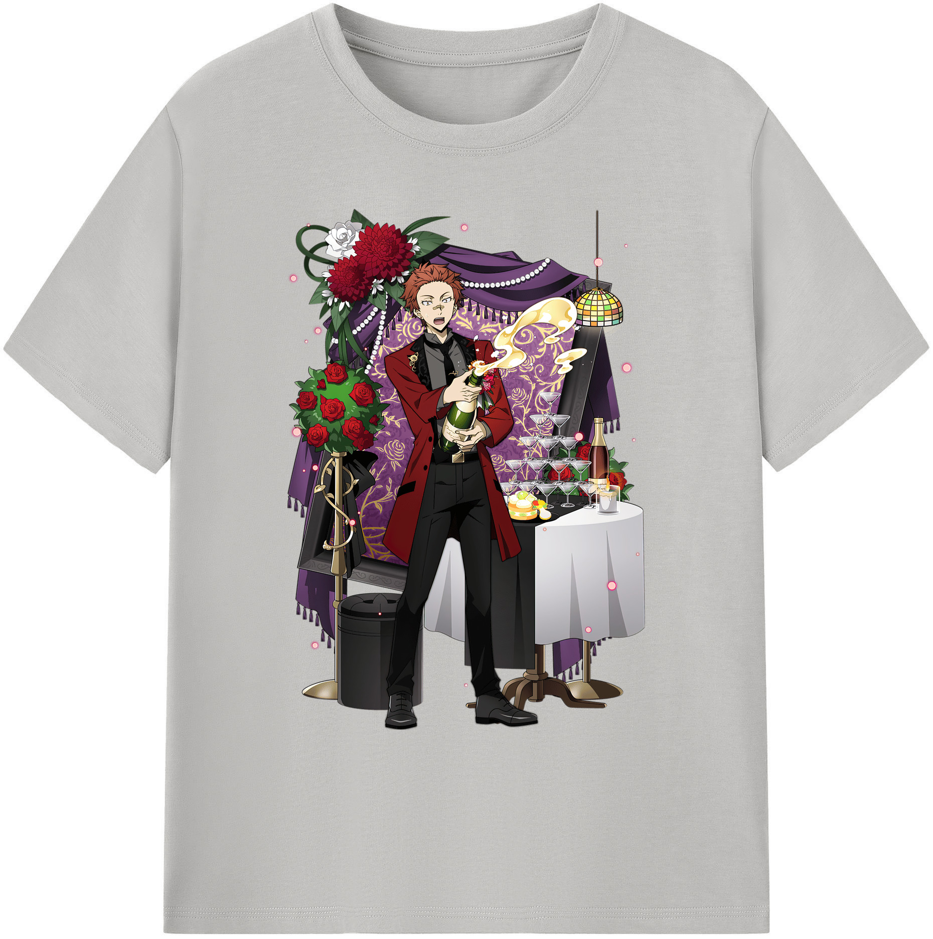（画像用） 文豪ストレイドッグス Bungo Stray Dogs 綿100％ メンズ半袖Tシャツ｜肌触りやわらか＆通気性