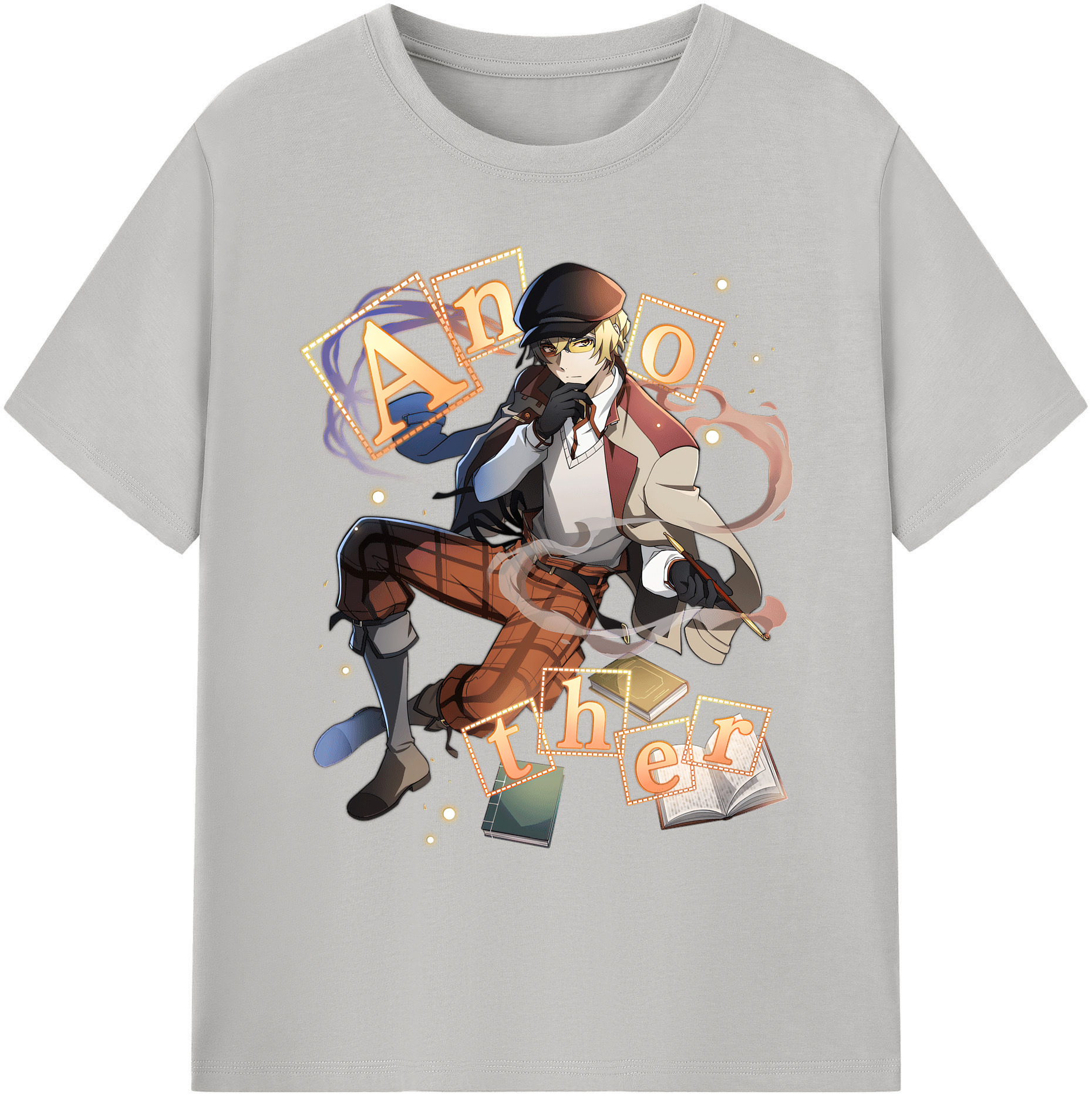 （画像用） 文豪ストレイドッグス Bungo Stray Dogs 綿100％ メンズ半袖Tシャツ｜肌触りやわらか＆通気性