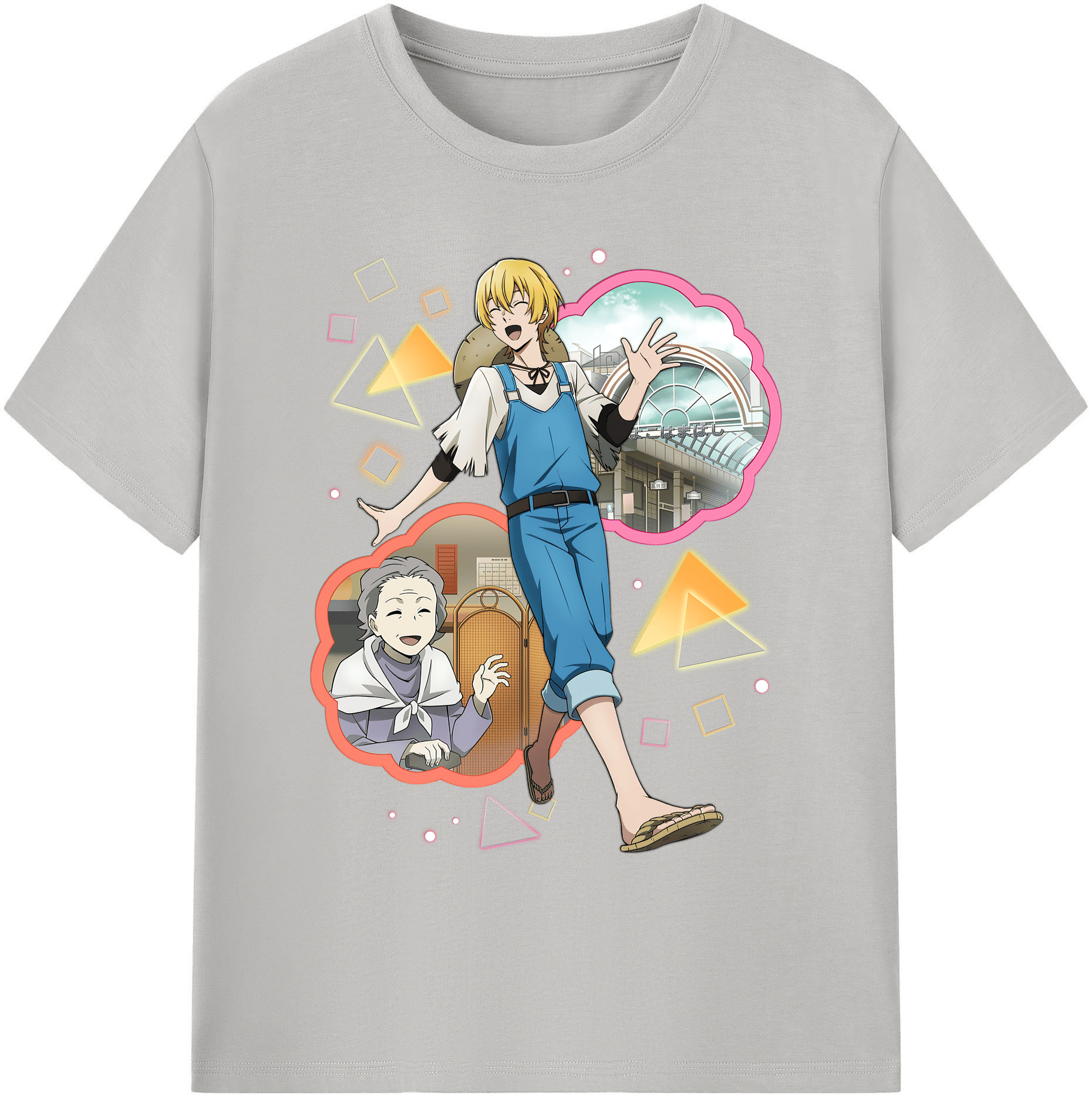 （画像用） 文豪ストレイドッグス Bungo Stray Dogs 綿100％ メンズ半袖Tシャツ｜肌触りやわらか＆通気性
