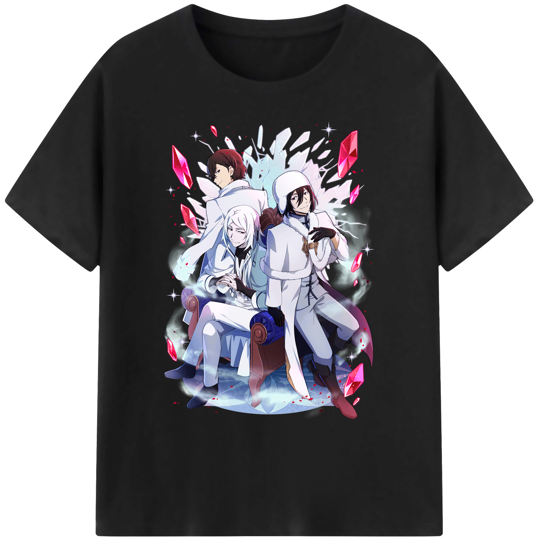 （画像用） 文豪ストレイドッグス Bungo Stray Dogs 綿100％ メンズ半袖Tシャツ｜肌触りやわらか＆通気性