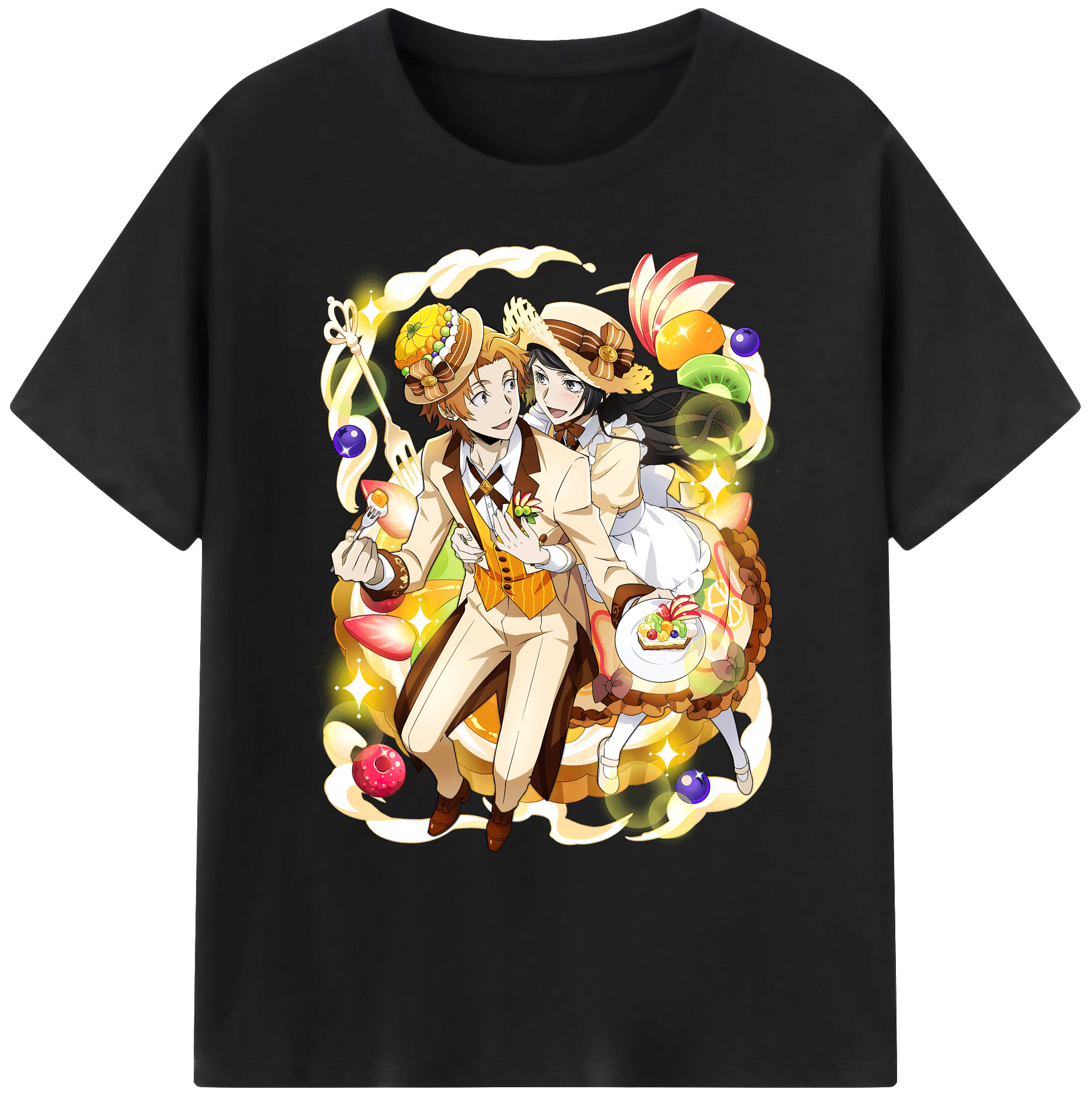 （画像用） 文豪ストレイドッグス Bungo Stray Dogs 綿100％ メンズ半袖Tシャツ｜肌触りやわらか＆通気性