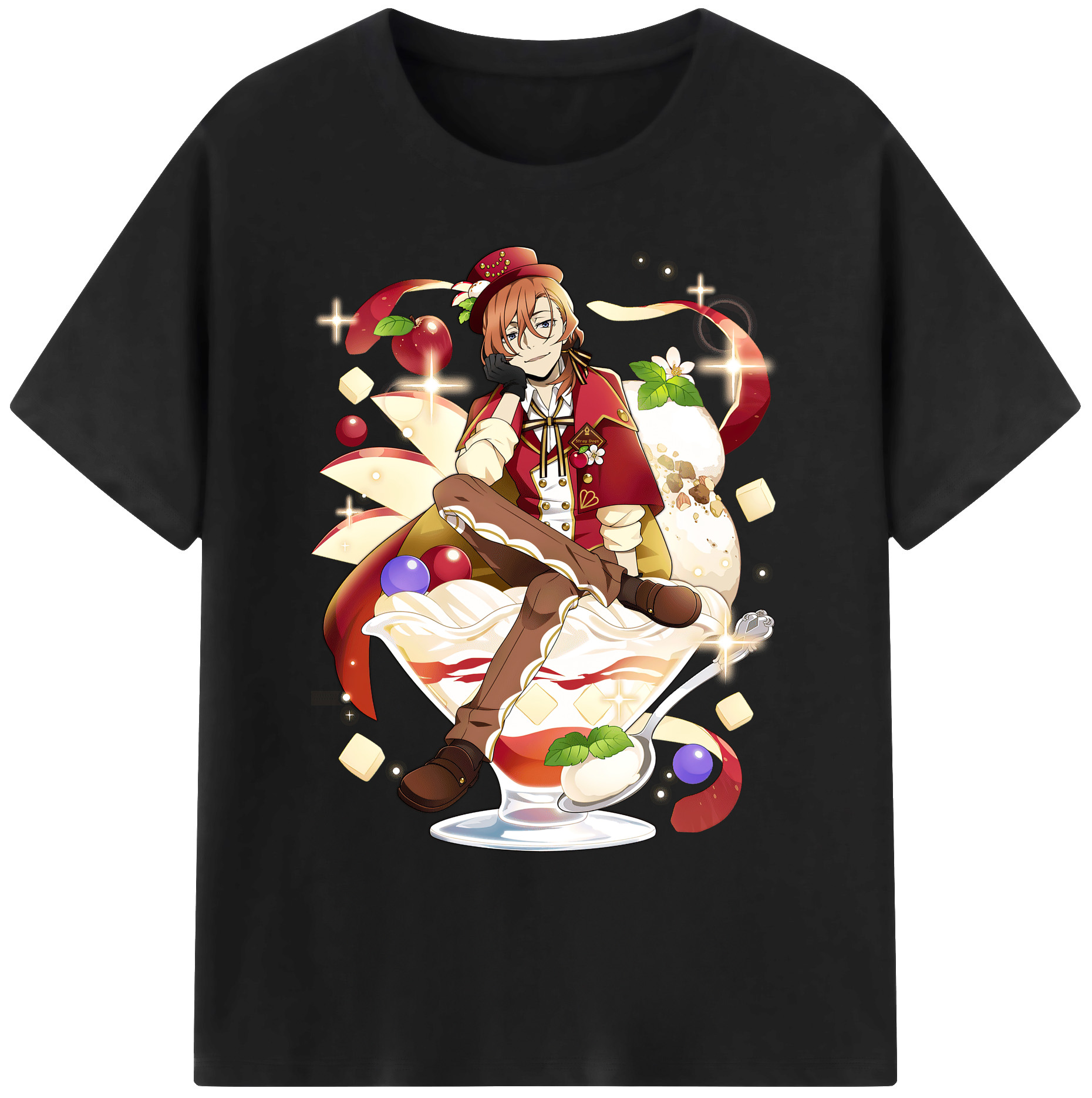 （画像用） 文豪ストレイドッグス Bungo Stray Dogs 綿100％ メンズ半袖Tシャツ｜肌触りやわらか＆通気性