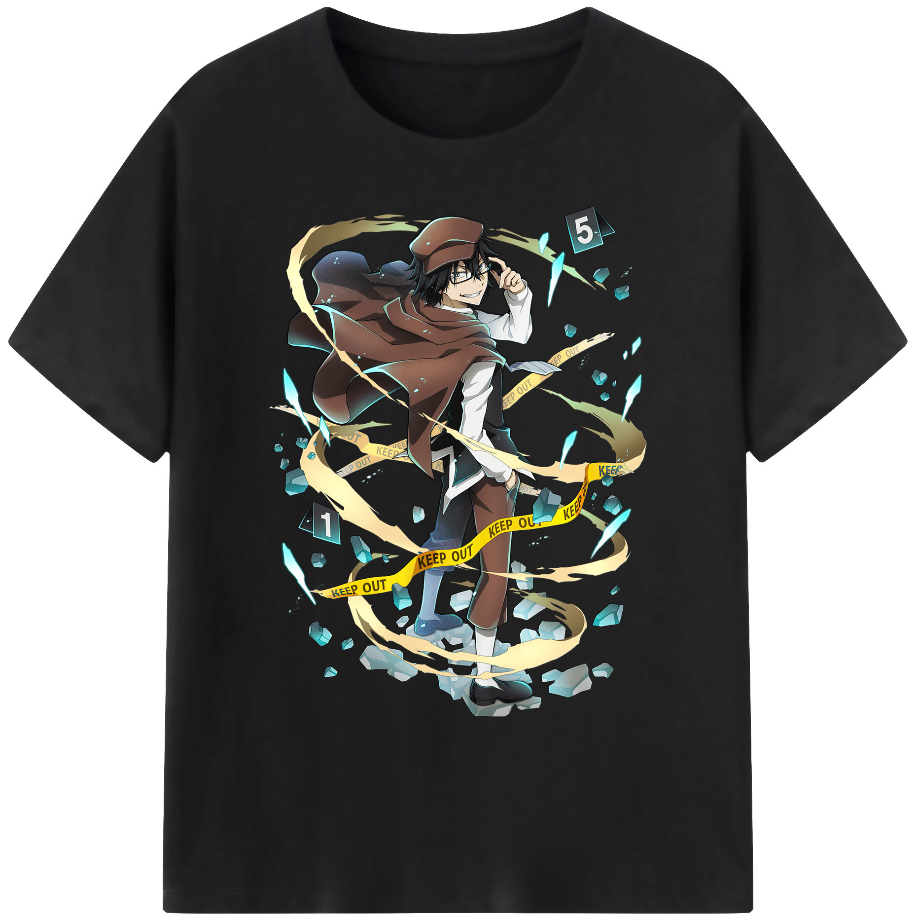 （画像用） 文豪ストレイドッグス Bungo Stray Dogs 綿100％ メンズ半袖Tシャツ｜肌触りやわらか＆通気性