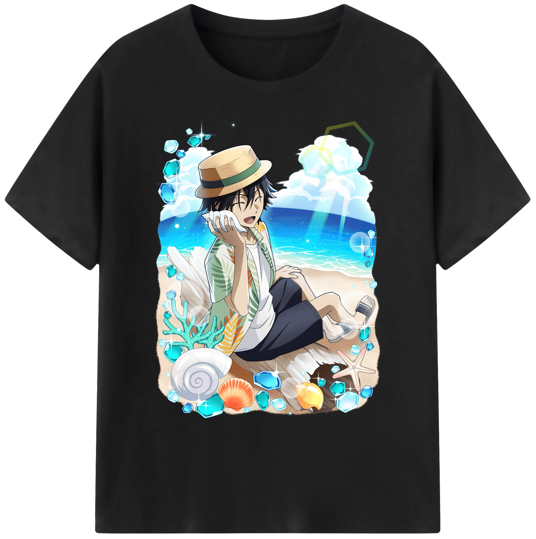 （画像用） 文豪ストレイドッグス Bungo Stray Dogs 綿100％ メンズ半袖Tシャツ｜肌触りやわらか＆通気性