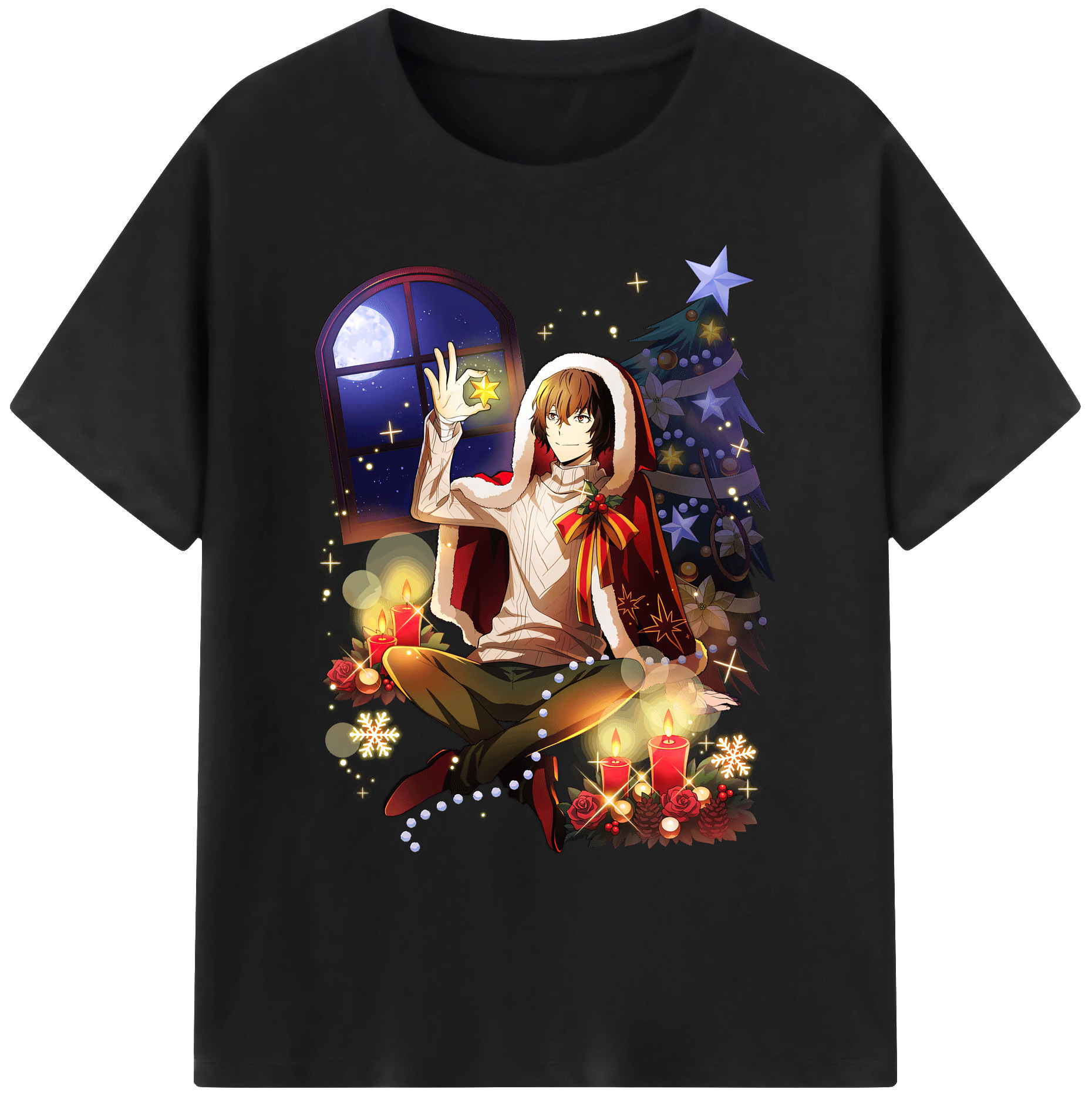 （画像用） 文豪ストレイドッグス Bungo Stray Dogs 綿100％ メンズ半袖Tシャツ｜肌触りやわらか＆通気性