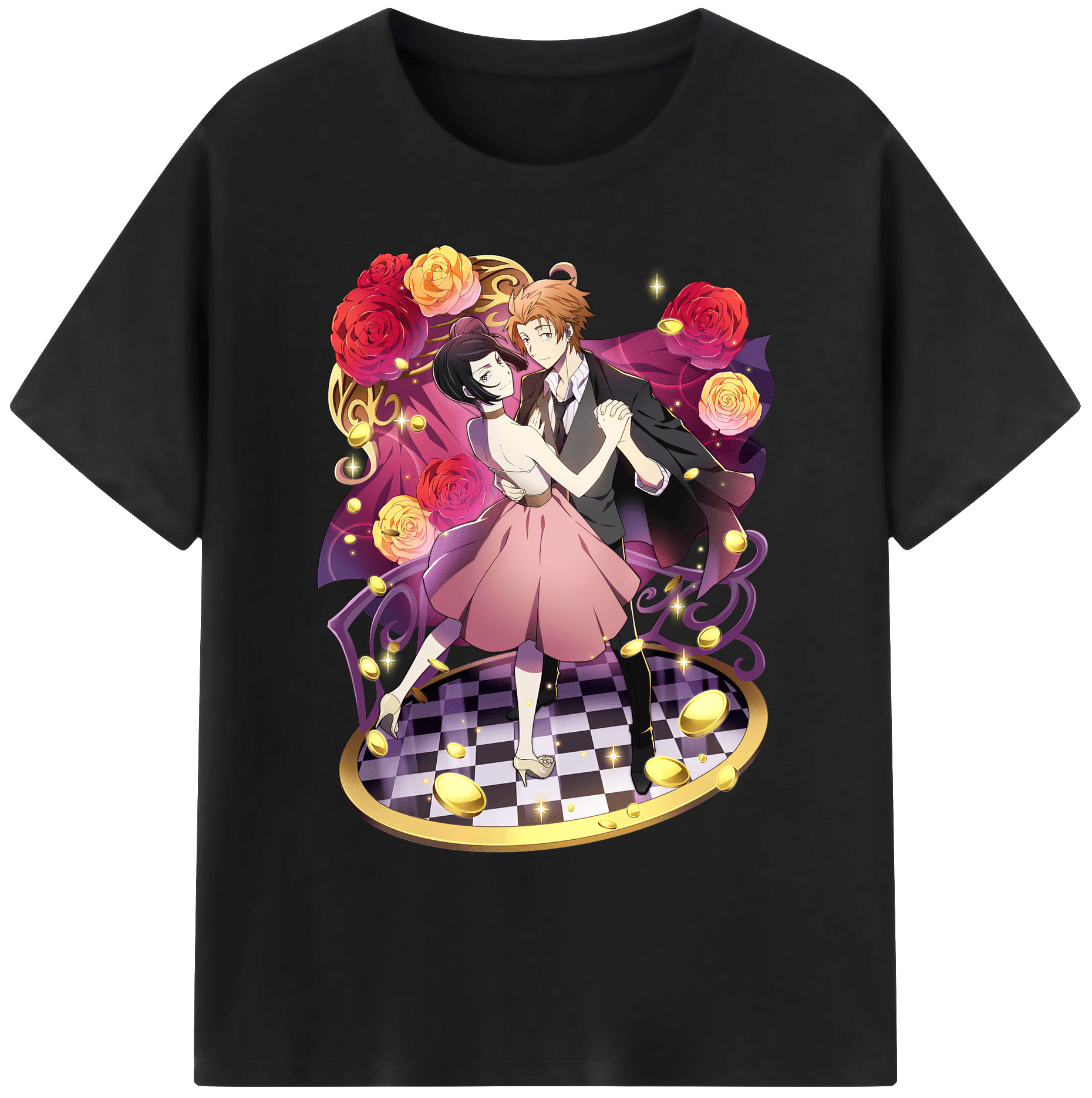 （画像用） 文豪ストレイドッグス Bungo Stray Dogs 綿100％ メンズ半袖Tシャツ｜肌触りやわらか＆通気性