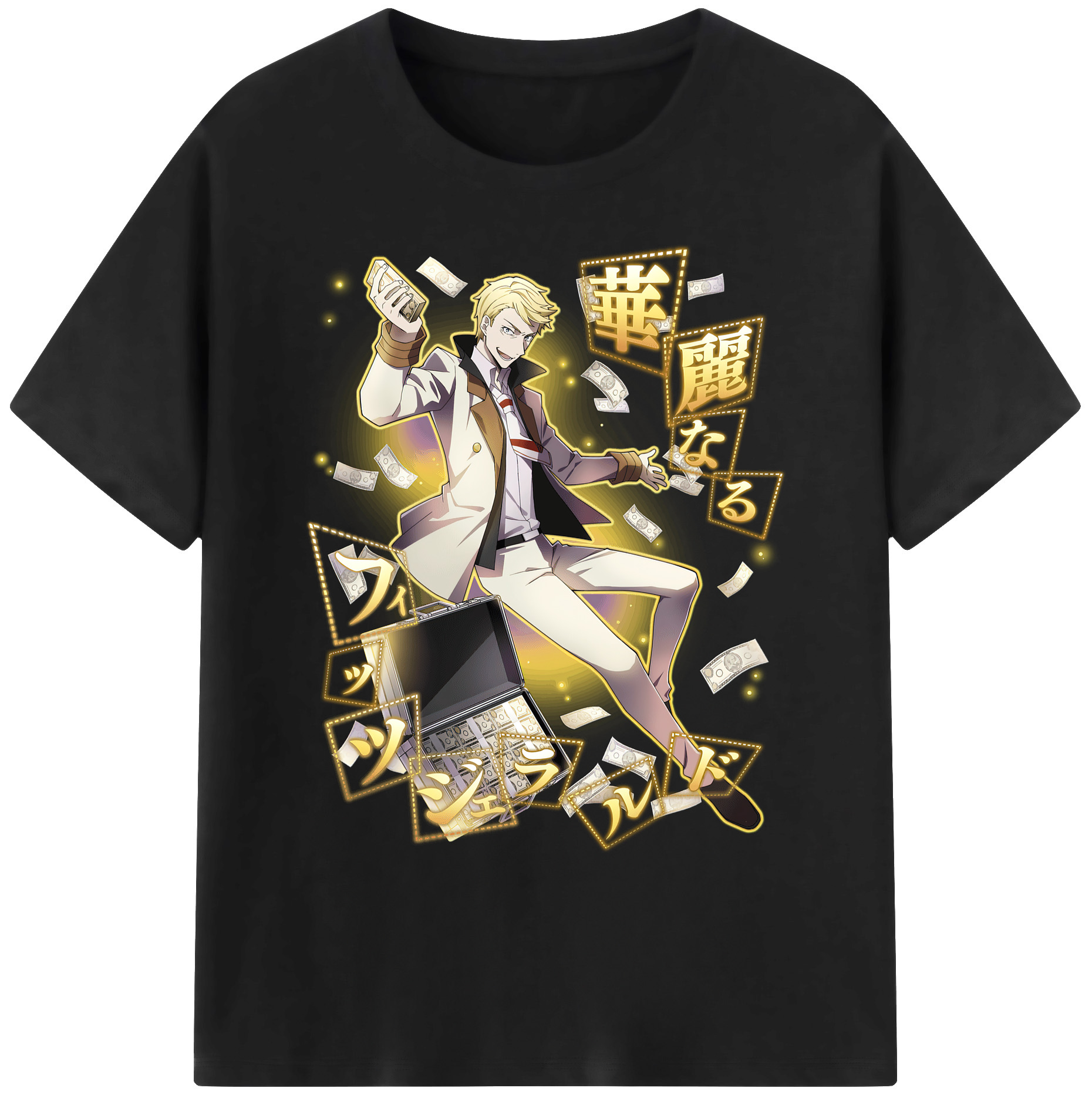 （画像用） 文豪ストレイドッグス Bungo Stray Dogs 綿100％ メンズ半袖Tシャツ｜肌触りやわらか＆通気性