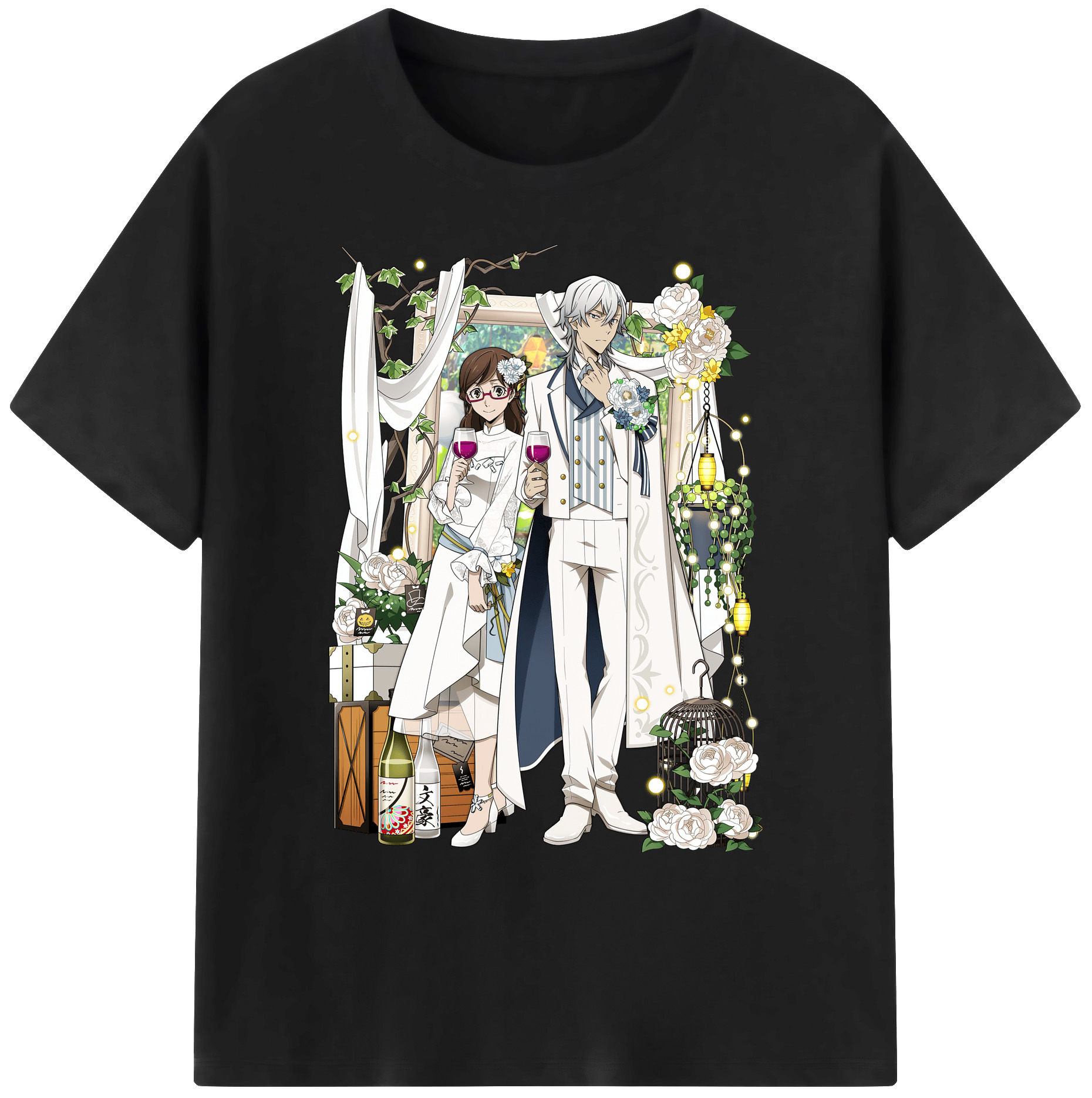 （画像用） 文豪ストレイドッグス Bungo Stray Dogs 綿100％ メンズ半袖Tシャツ｜肌触りやわらか＆通気性