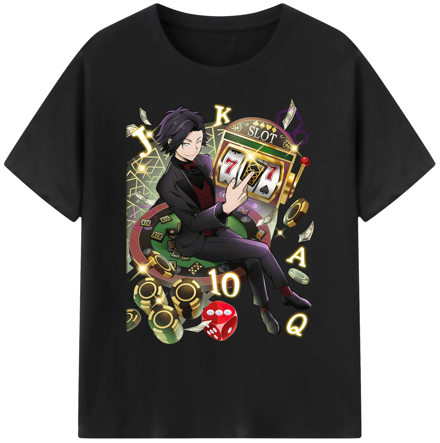 （画像用） 文豪ストレイドッグス Bungo Stray Dogs 綿100％ メンズ半袖Tシャツ｜肌触りやわらか＆通気性
